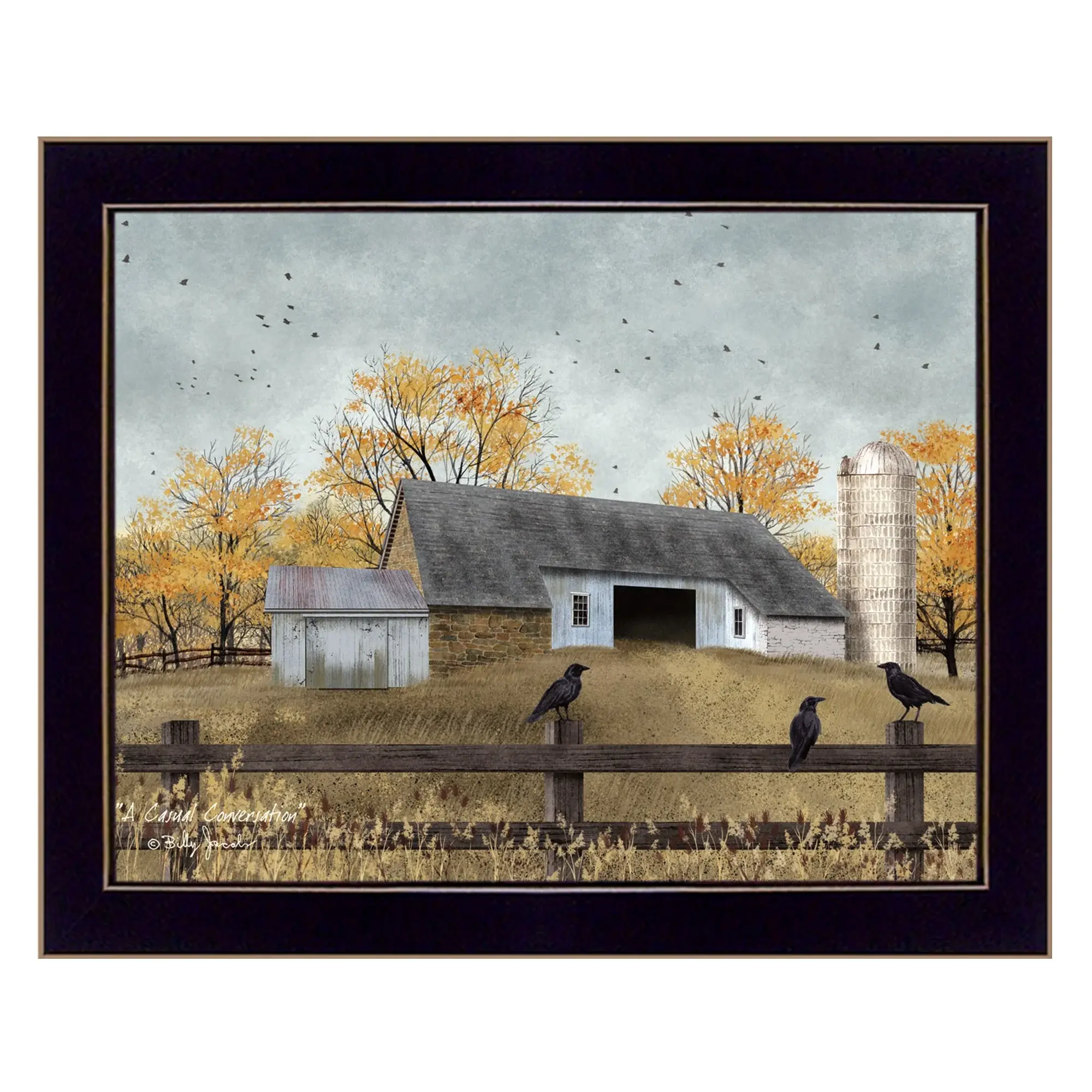 A Casual Conversation 1 Black Framed Print Wall Art - Image 2
