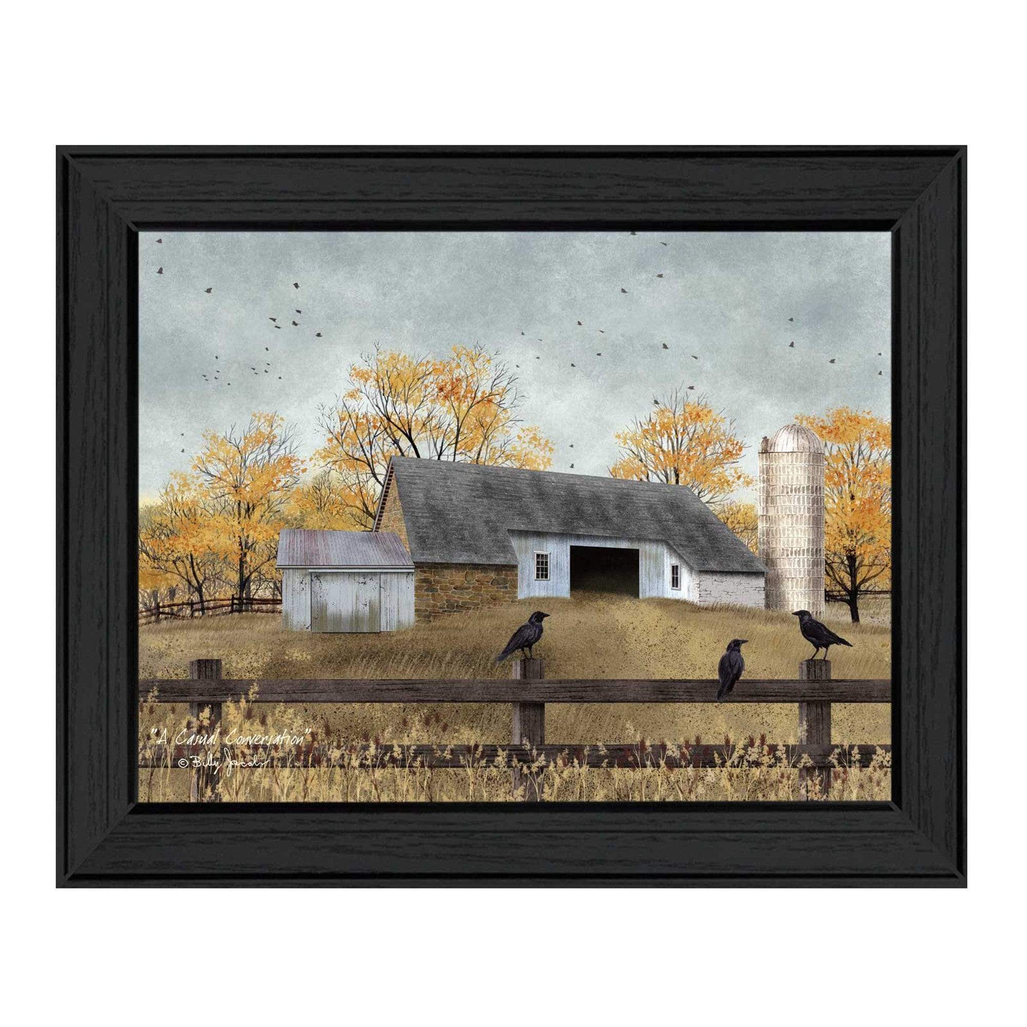 A Casual Conversation 2 Black Framed Print Wall Art - Image 2