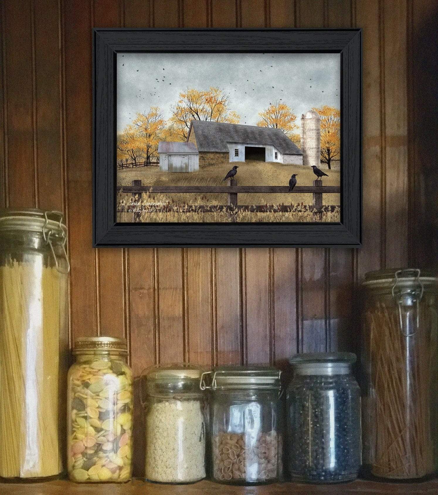 A Casual Conversation 2 Black Framed Print Wall Art - Image 4
