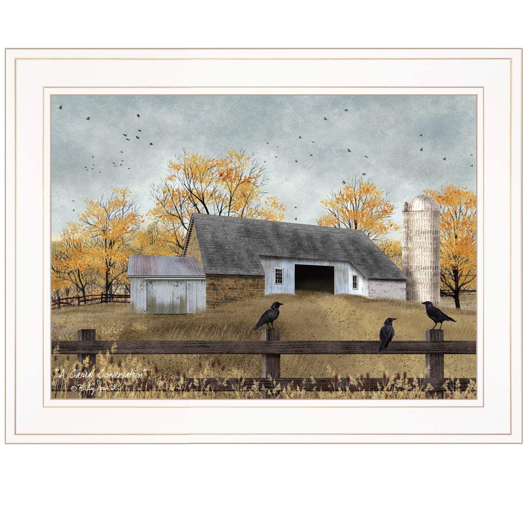 A Casual Conversation 3 White Framed Print Wall Art - Image 2