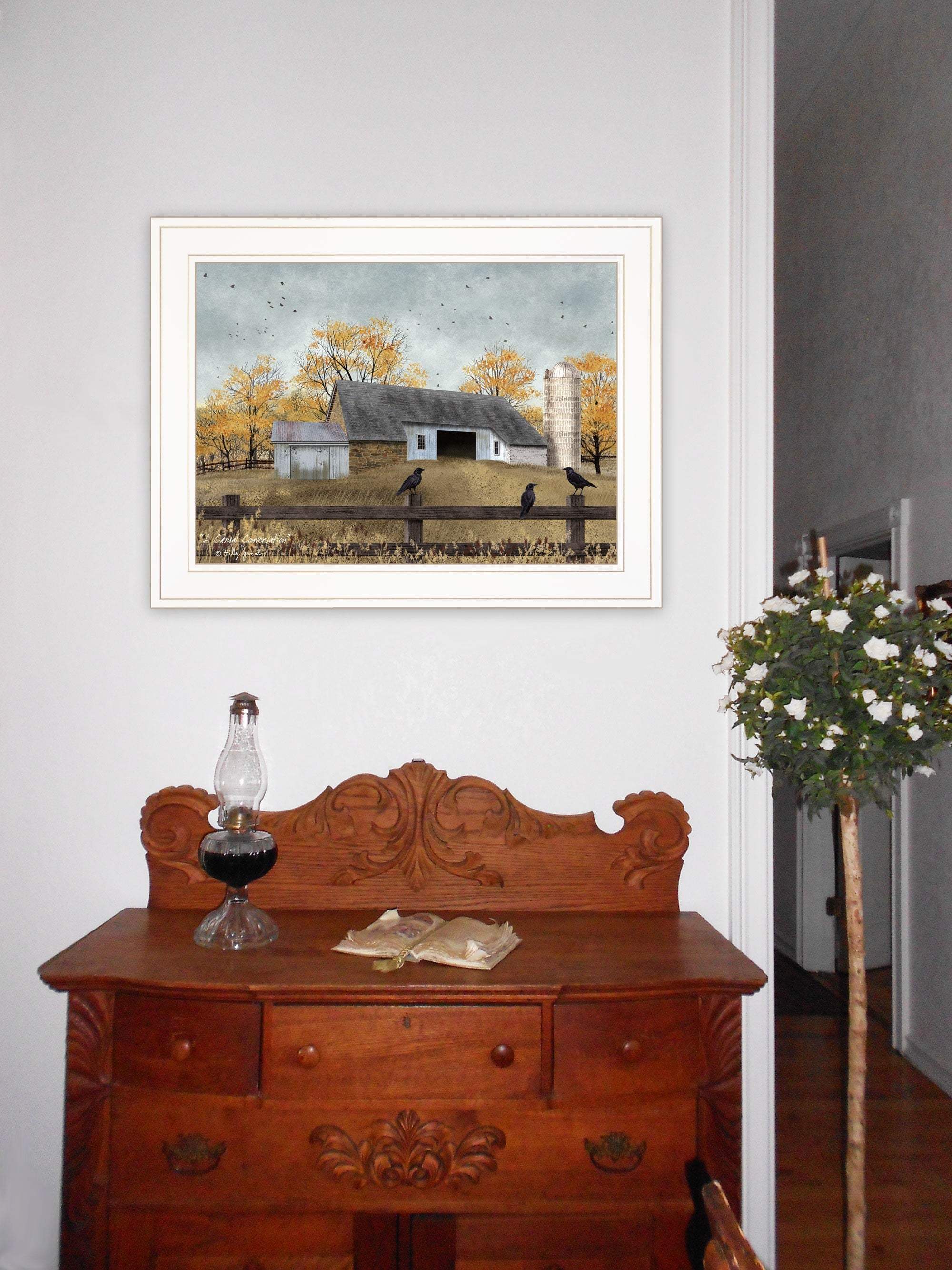 A Casual Conversation 3 White Framed Print Wall Art - Image 4