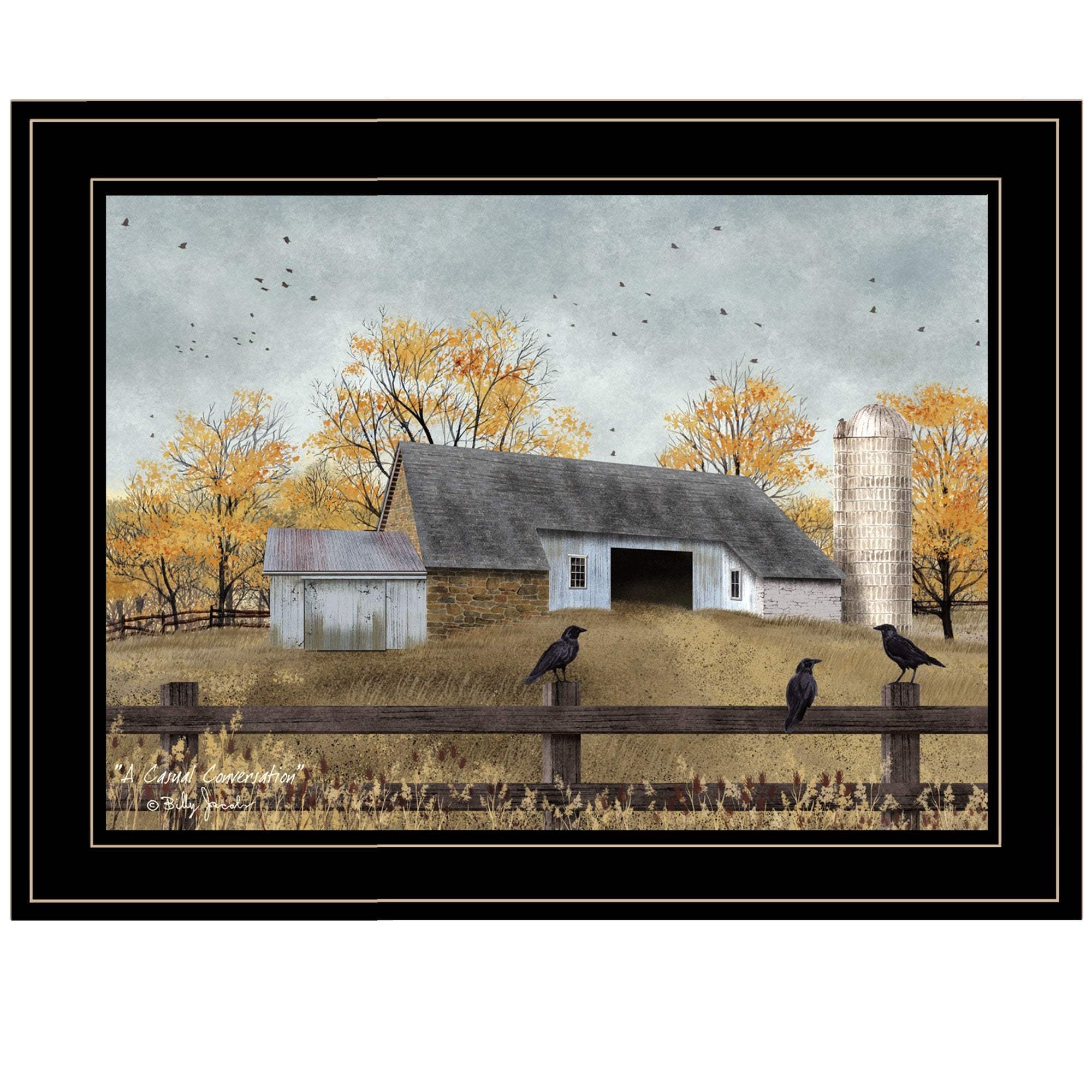 A Casual Conversation 4 Black Framed Print Wall Art - Image 2