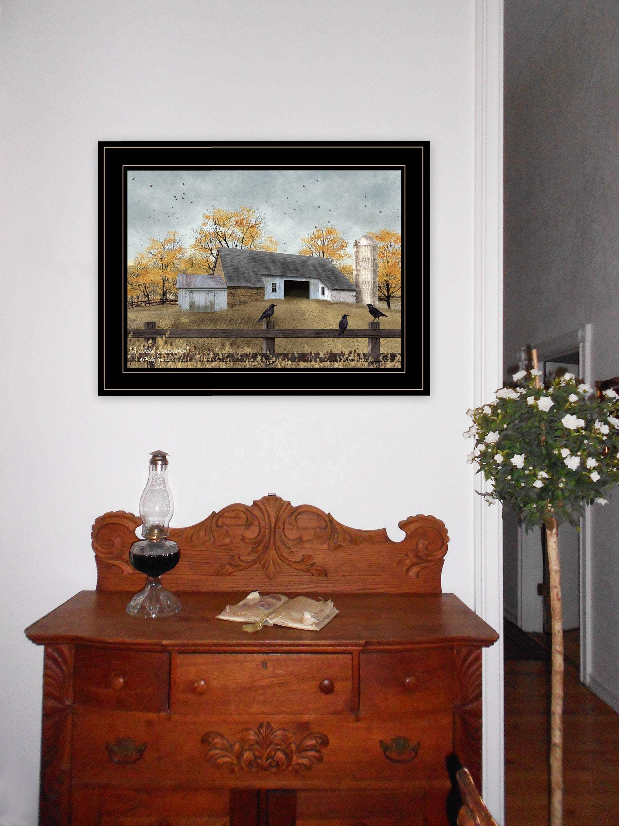 A Casual Conversation 4 Black Framed Print Wall Art - Image 4