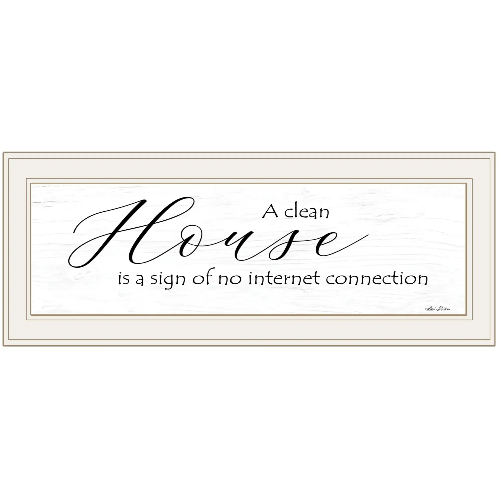 A Clean House 1 White Framed Print Wall Art - Image 2