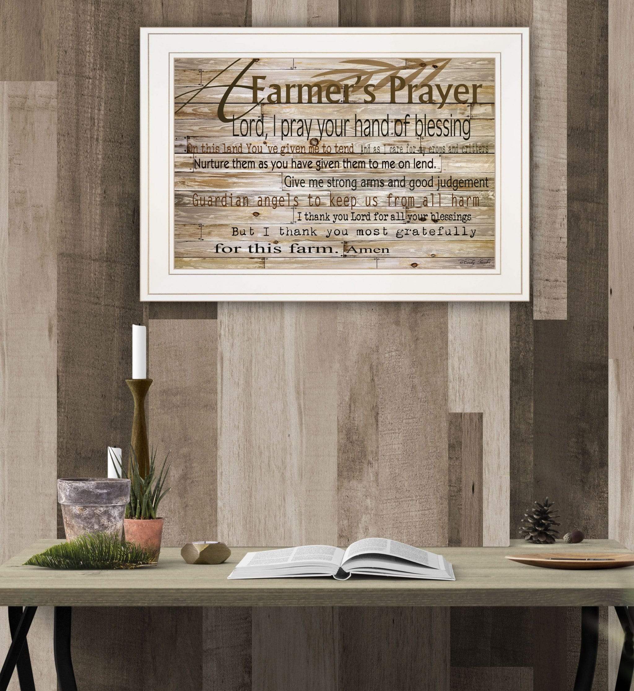 A Farmers Prayer 1 White Framed Print Wall Art - Image 4