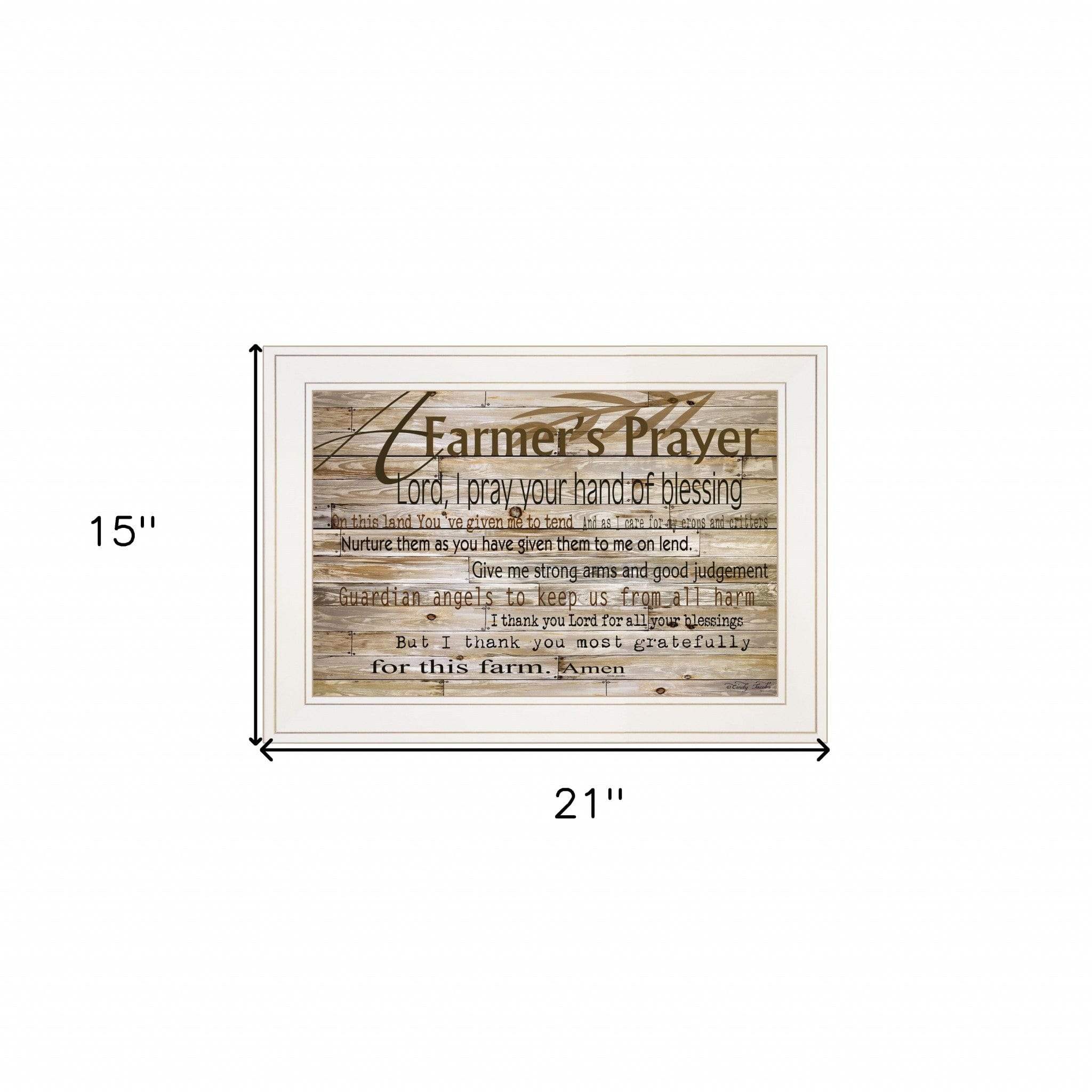 A Farmers Prayer 1 White Framed Print Wall Art - Image 5