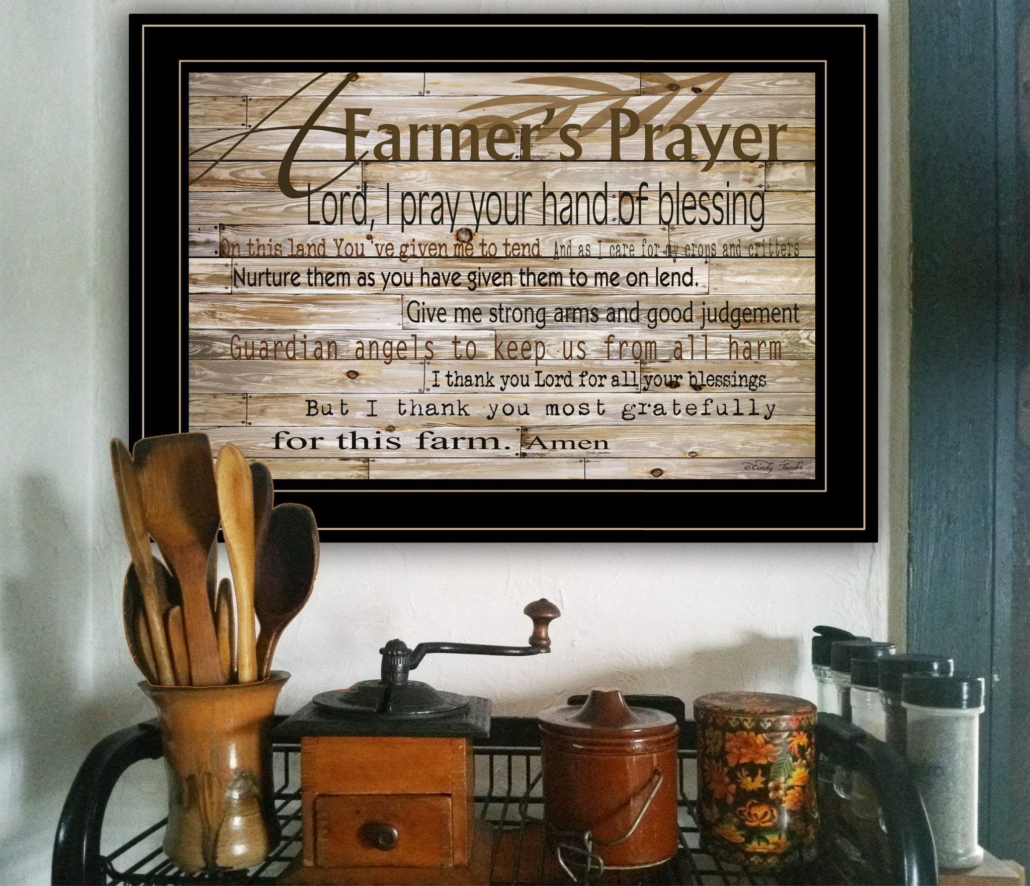 A Farmers Prayer 2 Black Framed Print Wall Art - Image 4