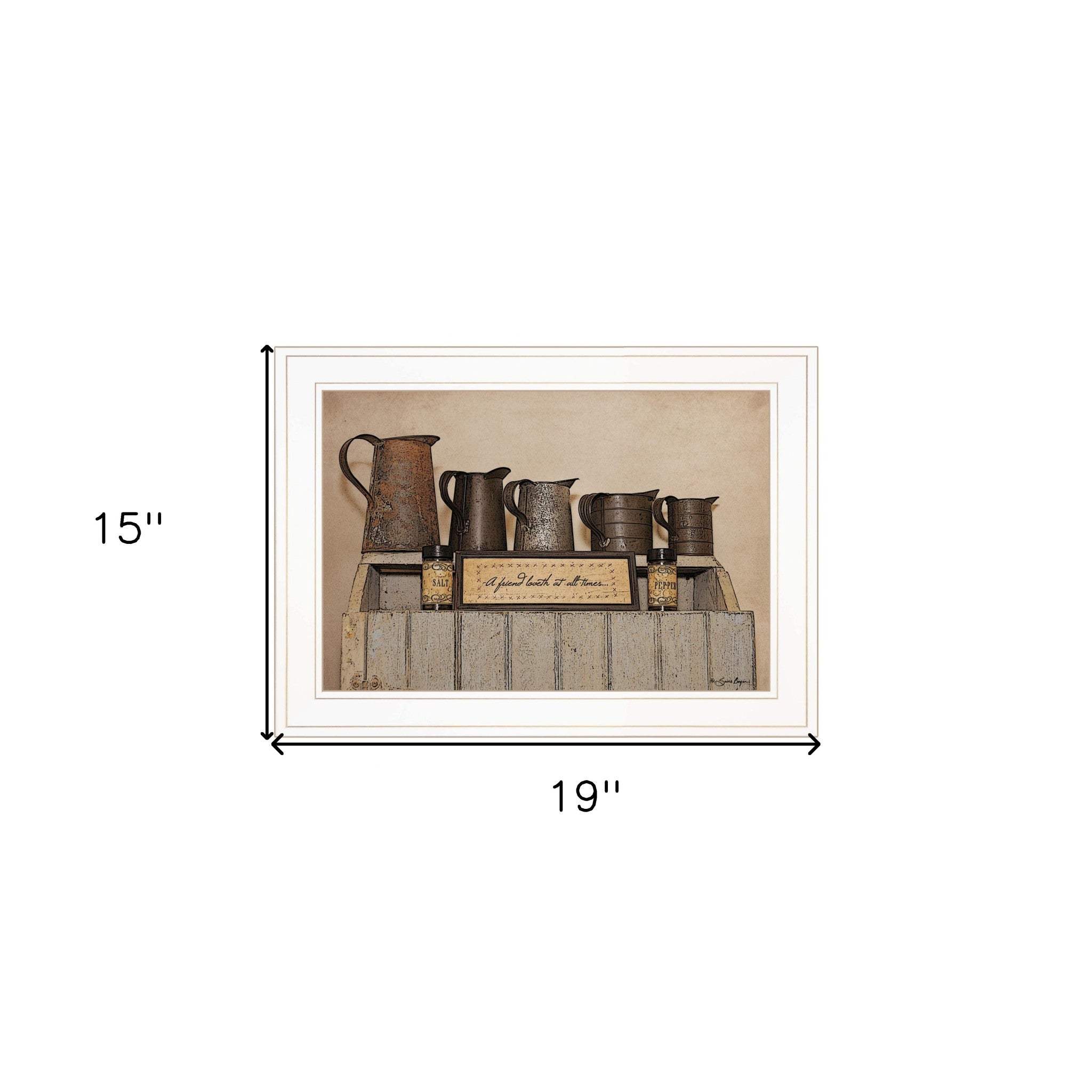 A Friend Loveth at All Time 2 White Framed Print Wall Art - Image 8