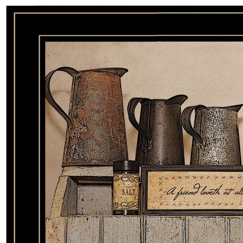 A Friend Loveth at All Time 3 Black Framed Print Wall Art - Image 4