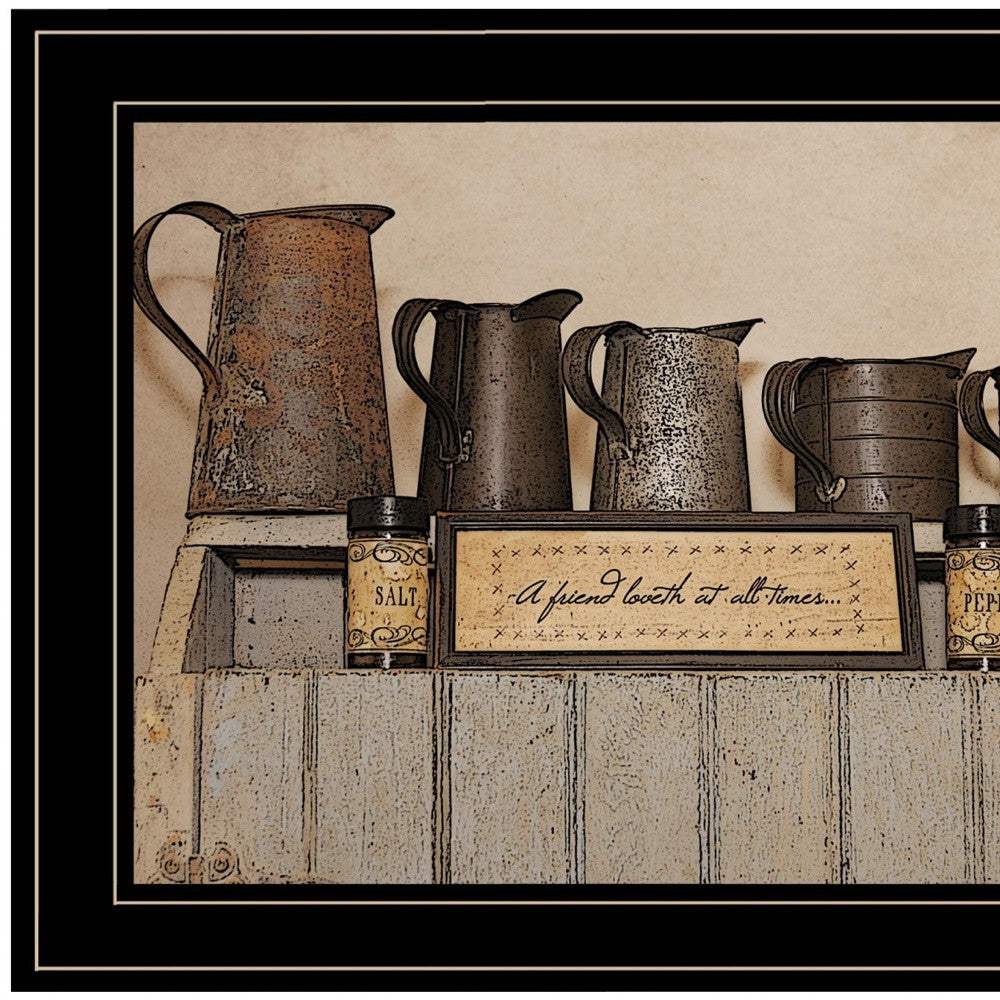A Friend Loveth at All Time 3 Black Framed Print Wall Art - Image 5