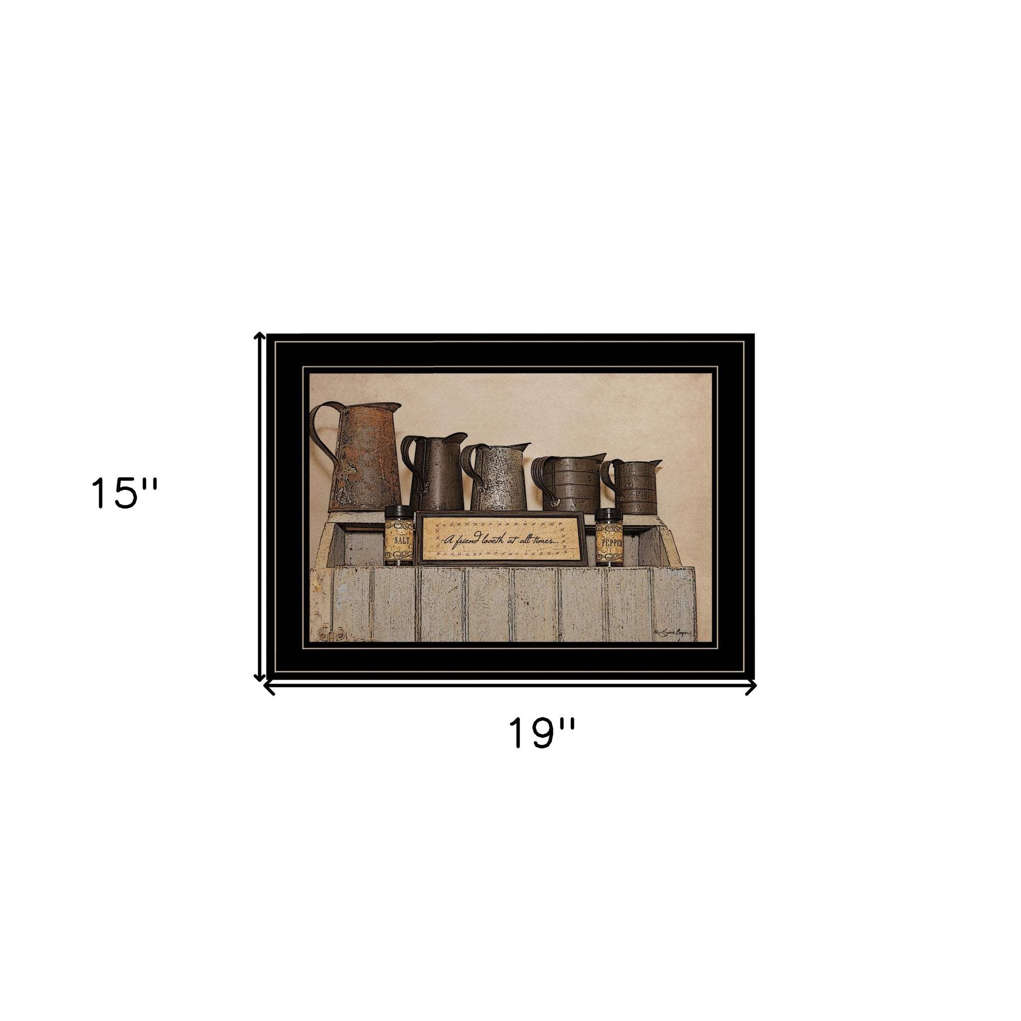 A Friend Loveth at All Time 3 Black Framed Print Wall Art - Image 8
