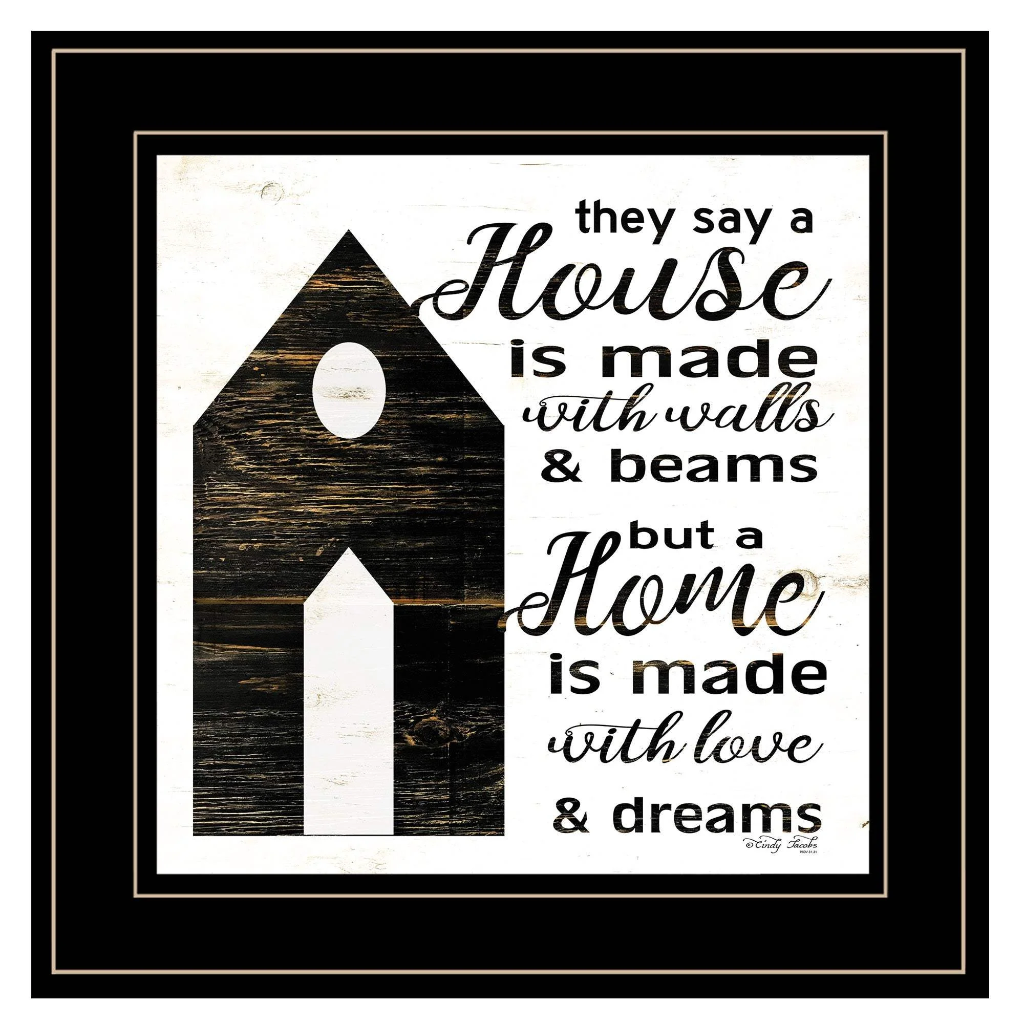 A House Black Framed Print Wall Art - Image 2