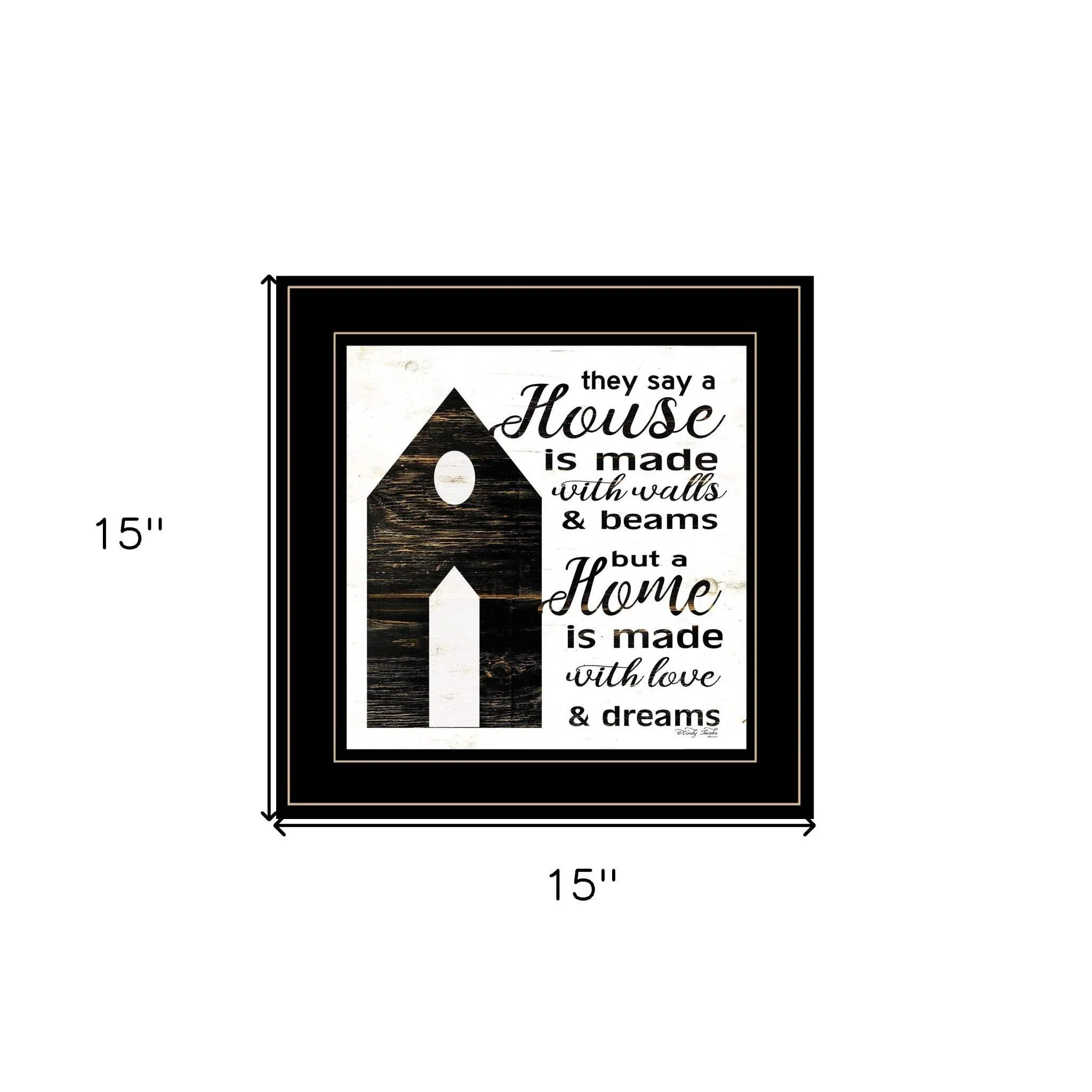 A House Black Framed Print Wall Art - Image 5