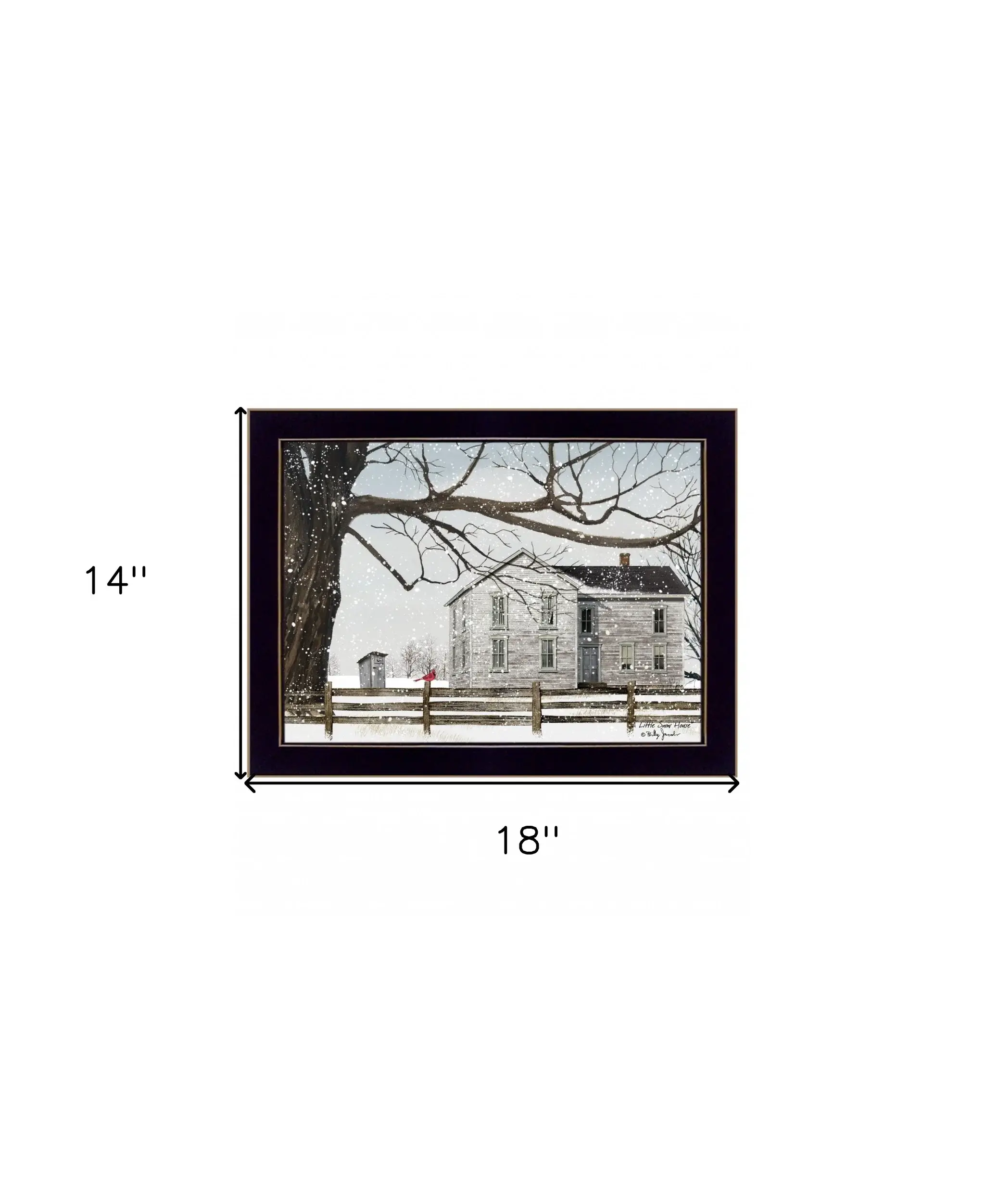 A Little Snow House 1 Black Framed Print Wall Art - Image 5