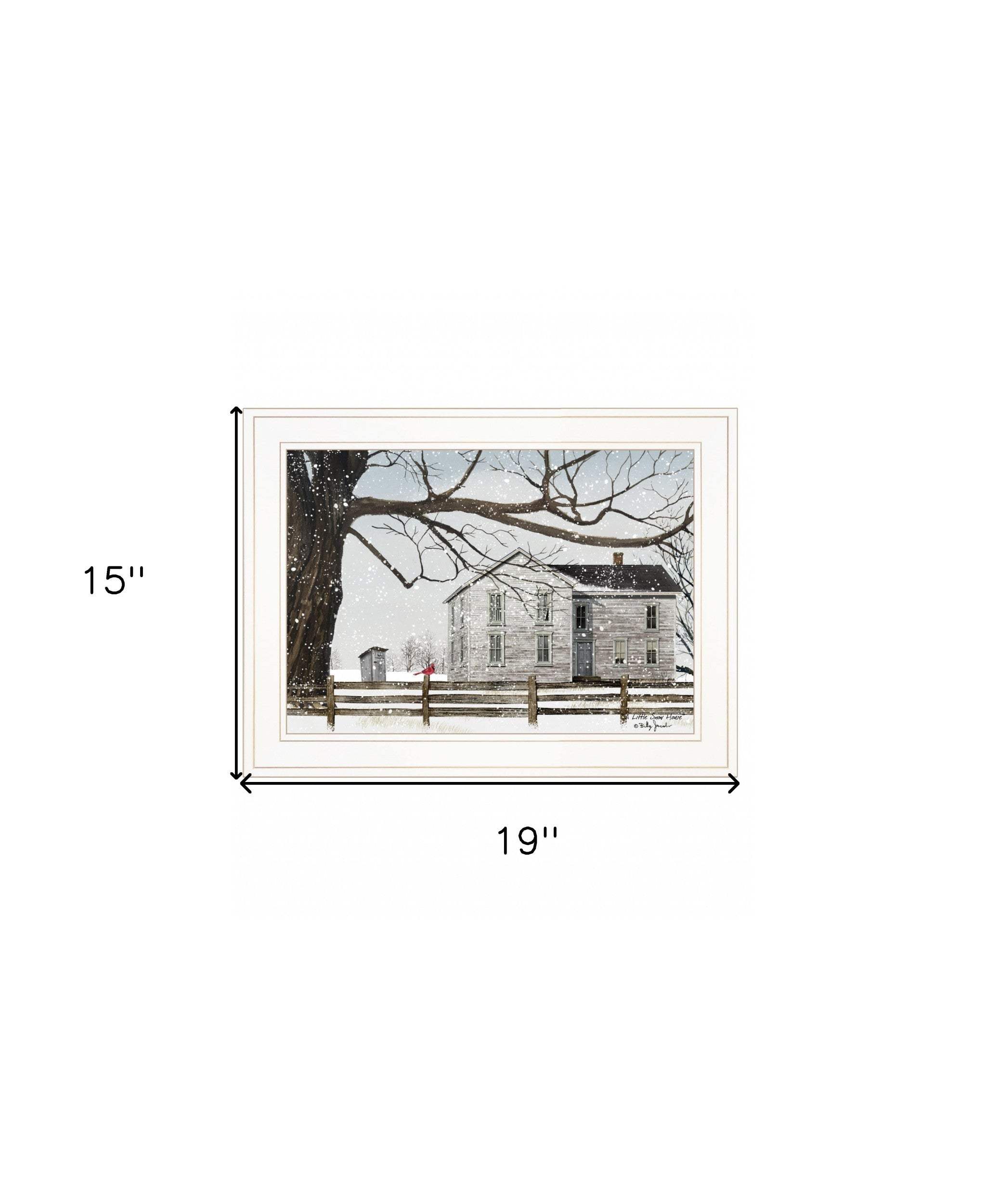 A Little Snow House 2 White Framed Print Wall Art - Image 5