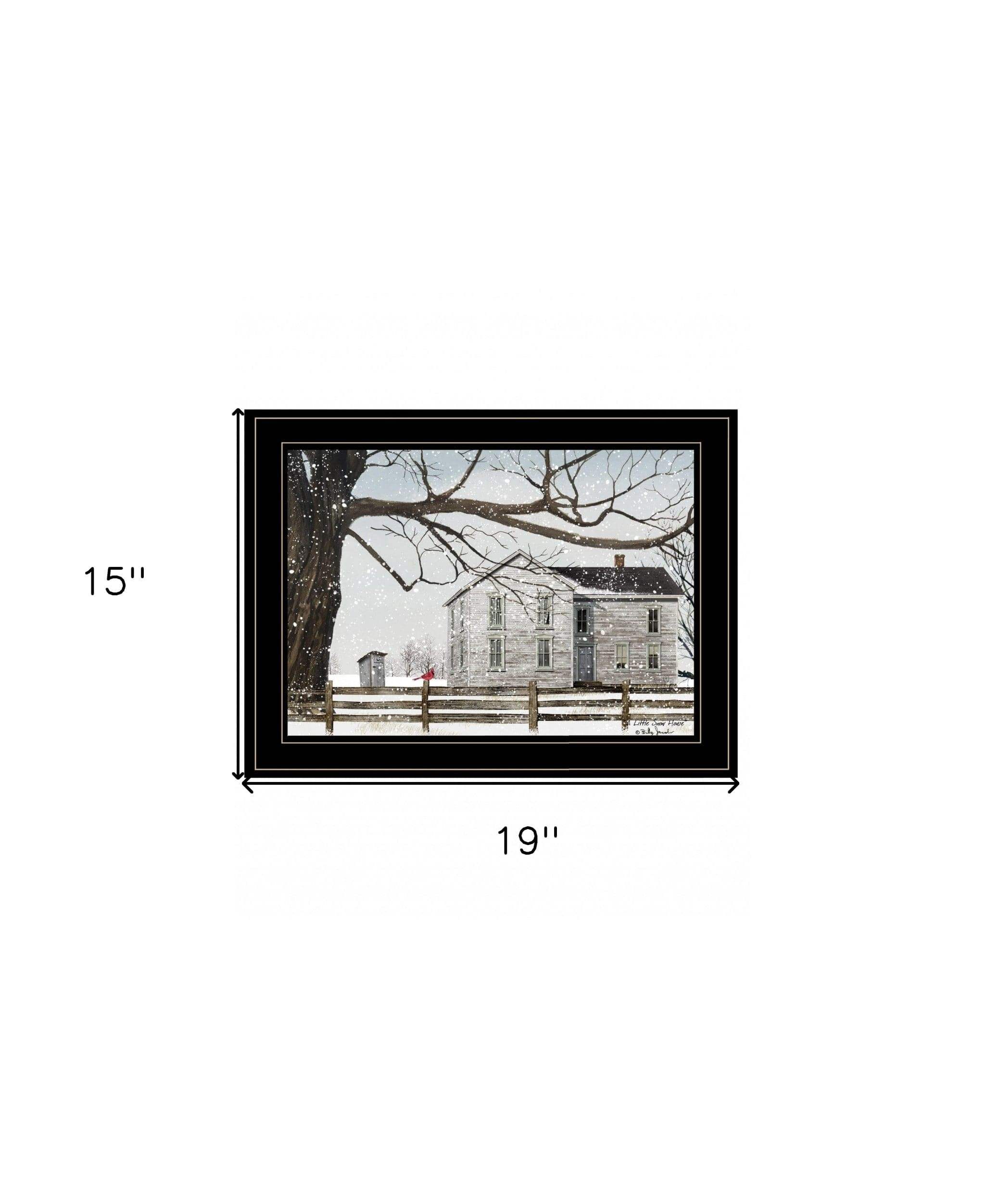 A Little Snow House 3 Black Framed Print Wall Art - Image 5
