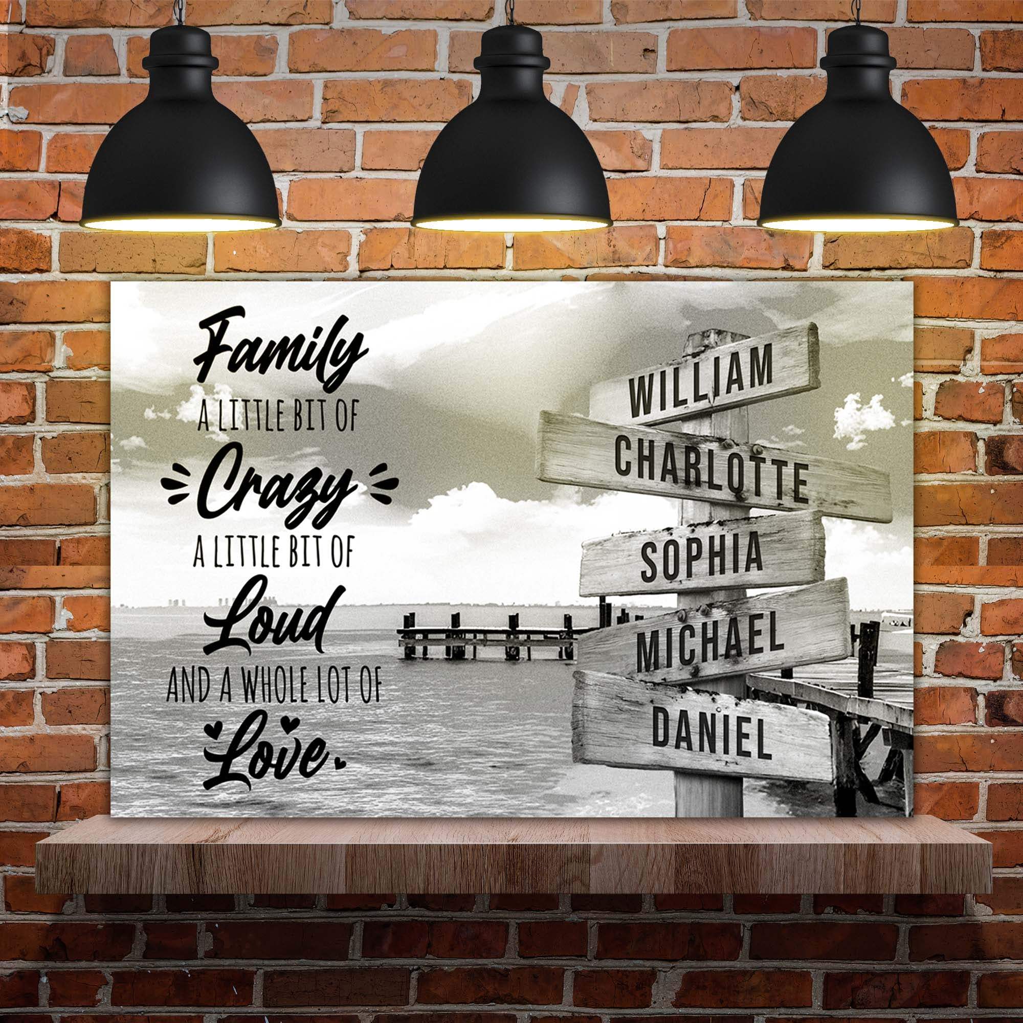 A Lot of Love Family Names Sign - Image 2
