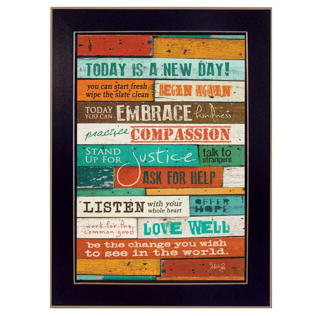A New Day 1 Black Framed Print Wall Art - Image 2