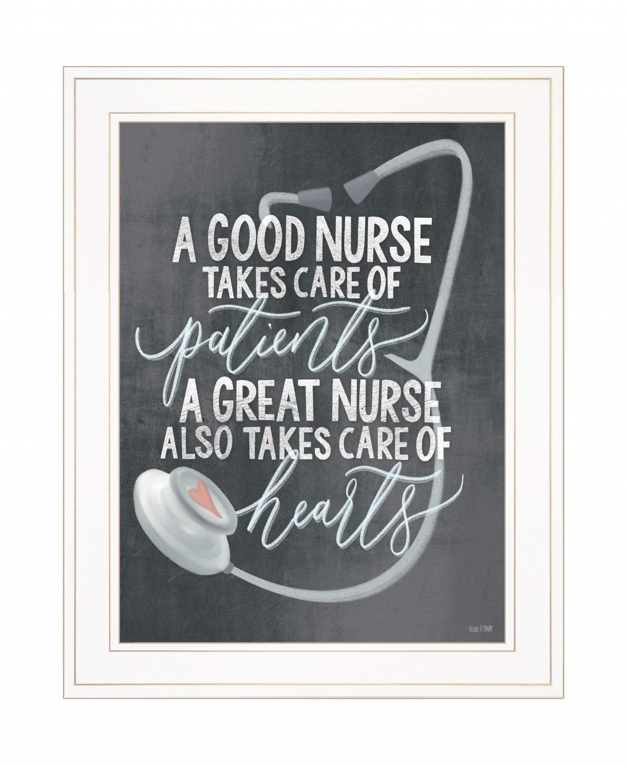 A Nurses Heart 1 White Framed Print Wall Art - Image 2