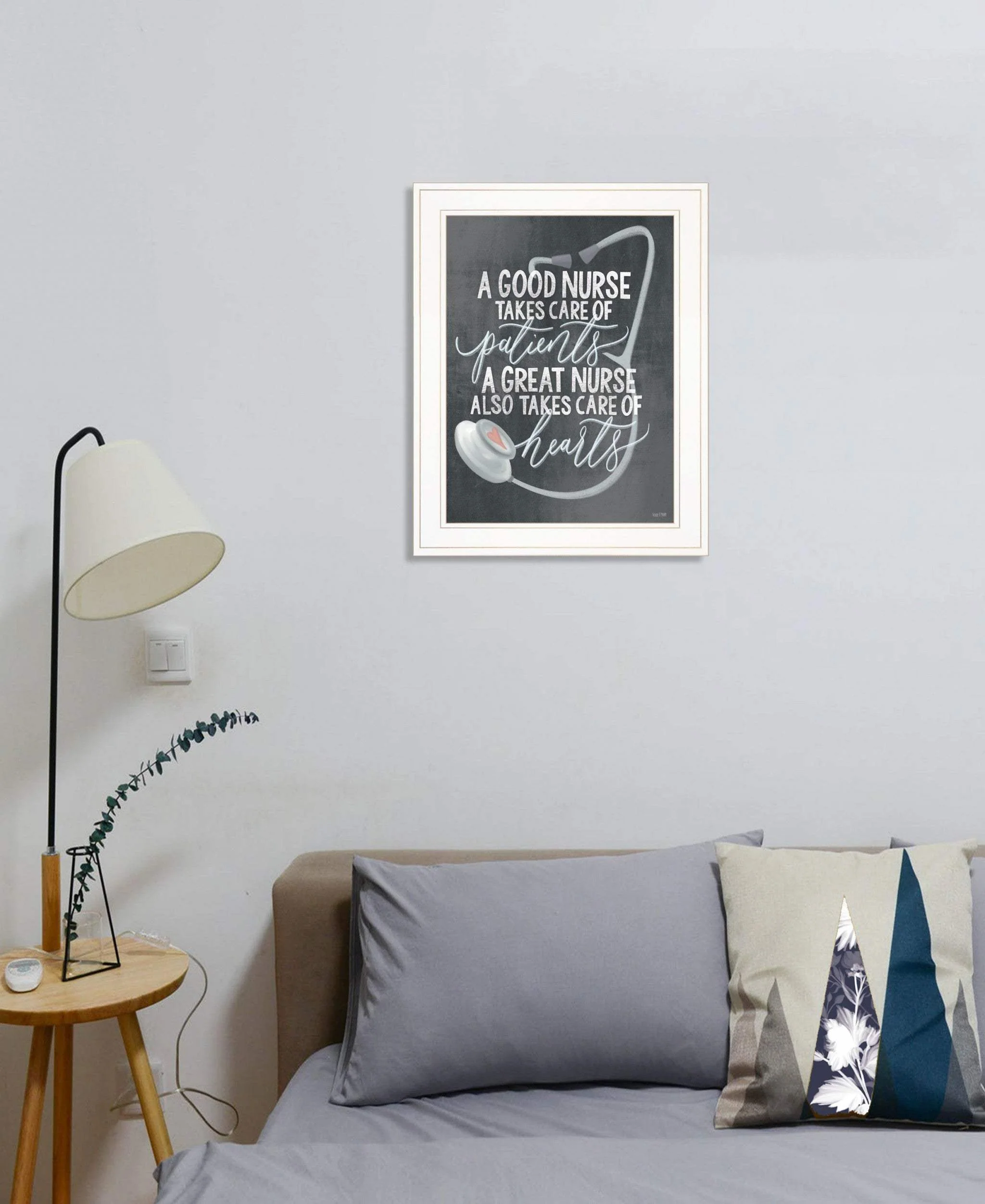 A Nurses Heart 1 White Framed Print Wall Art - Image 4