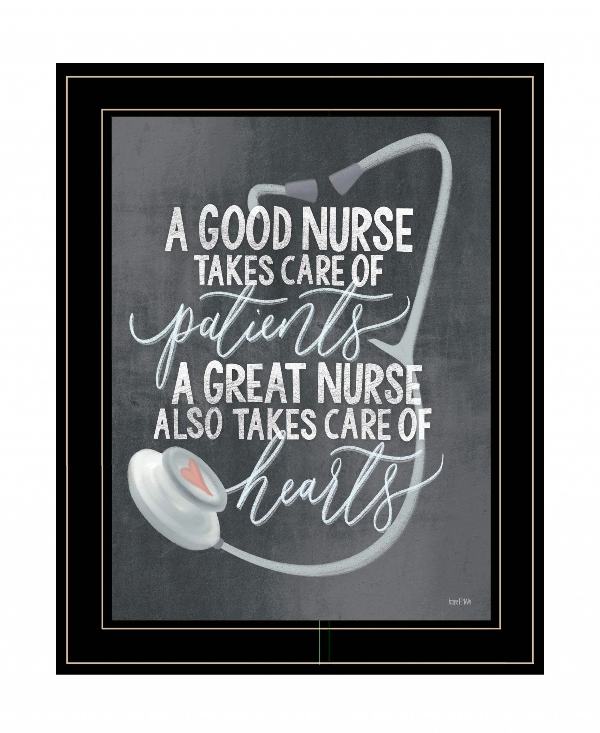 A Nurses Heart 2 Black Framed Print Wall Art - Image 2