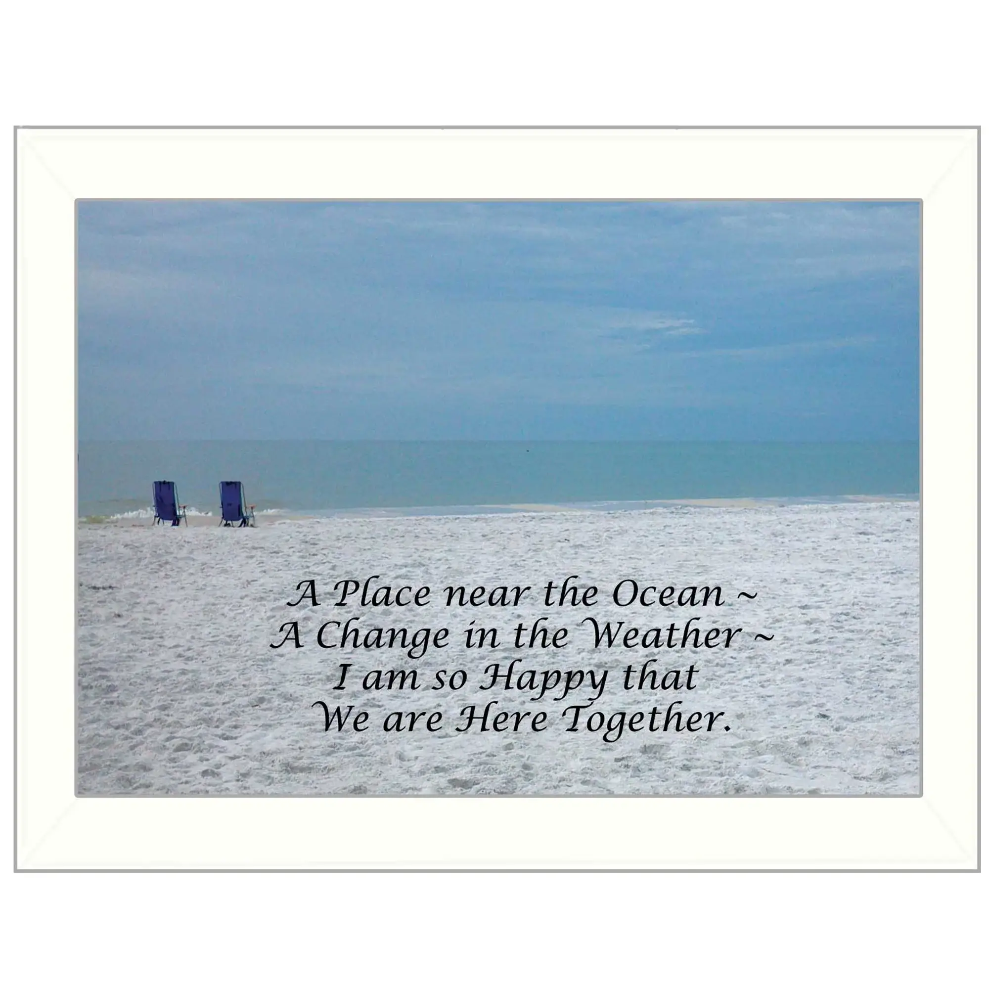 A Place near the Ocean White Framed Print Wall Art - Image 2