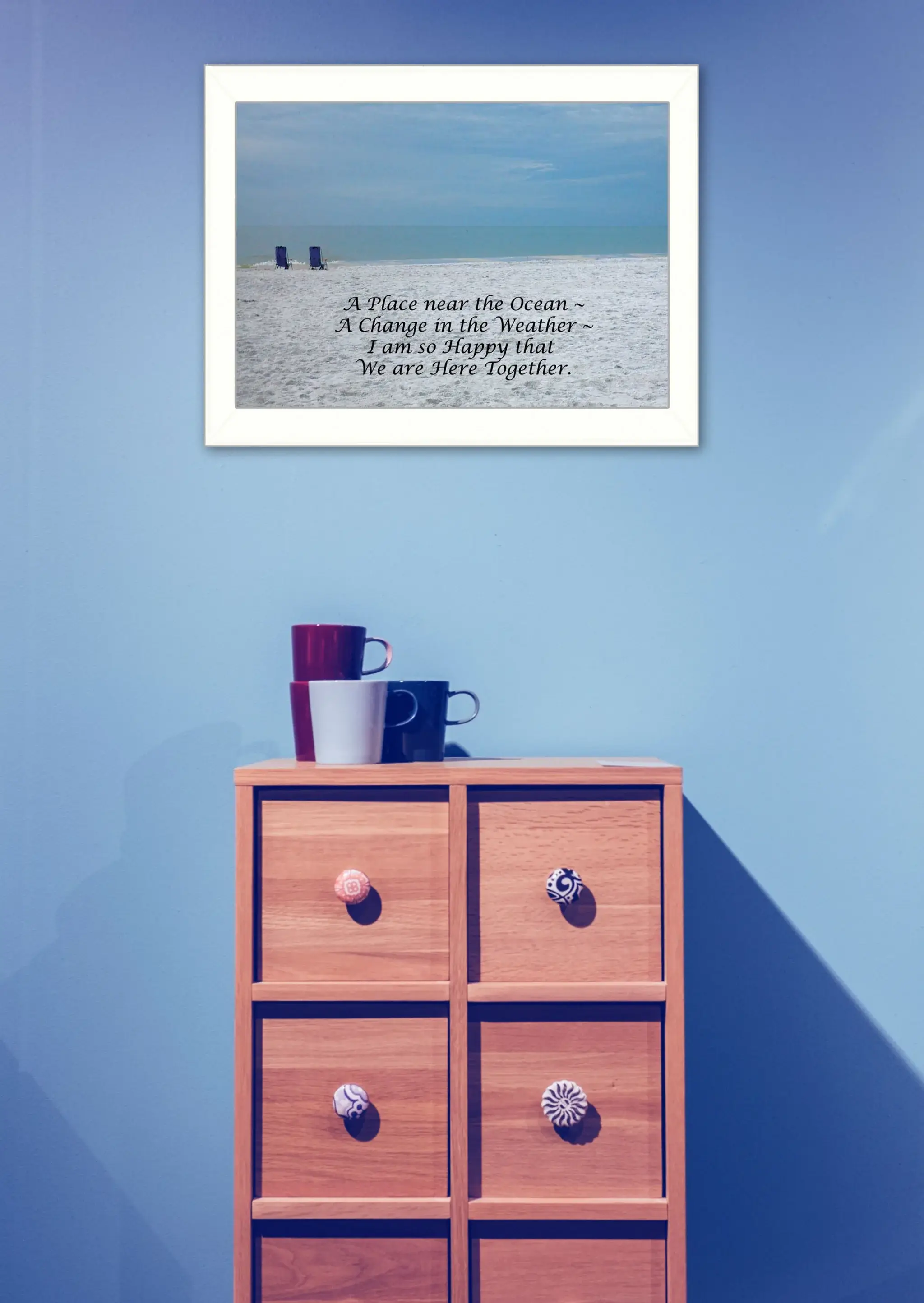 A Place near the Ocean White Framed Print Wall Art - Image 4