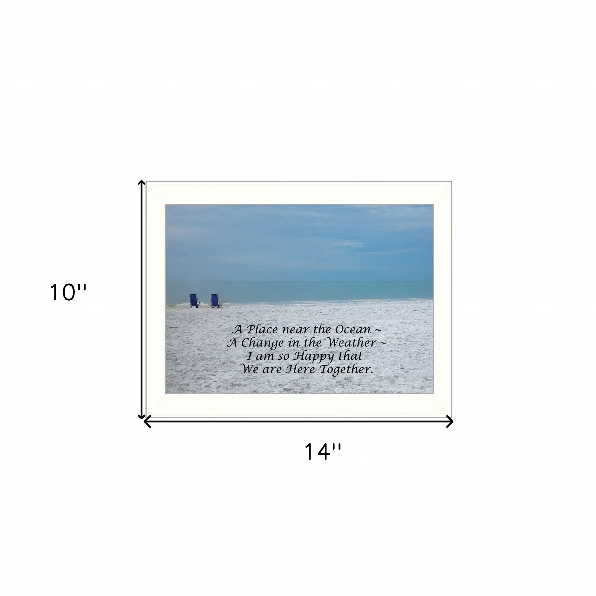 A Place near the Ocean White Framed Print Wall Art - Image 5
