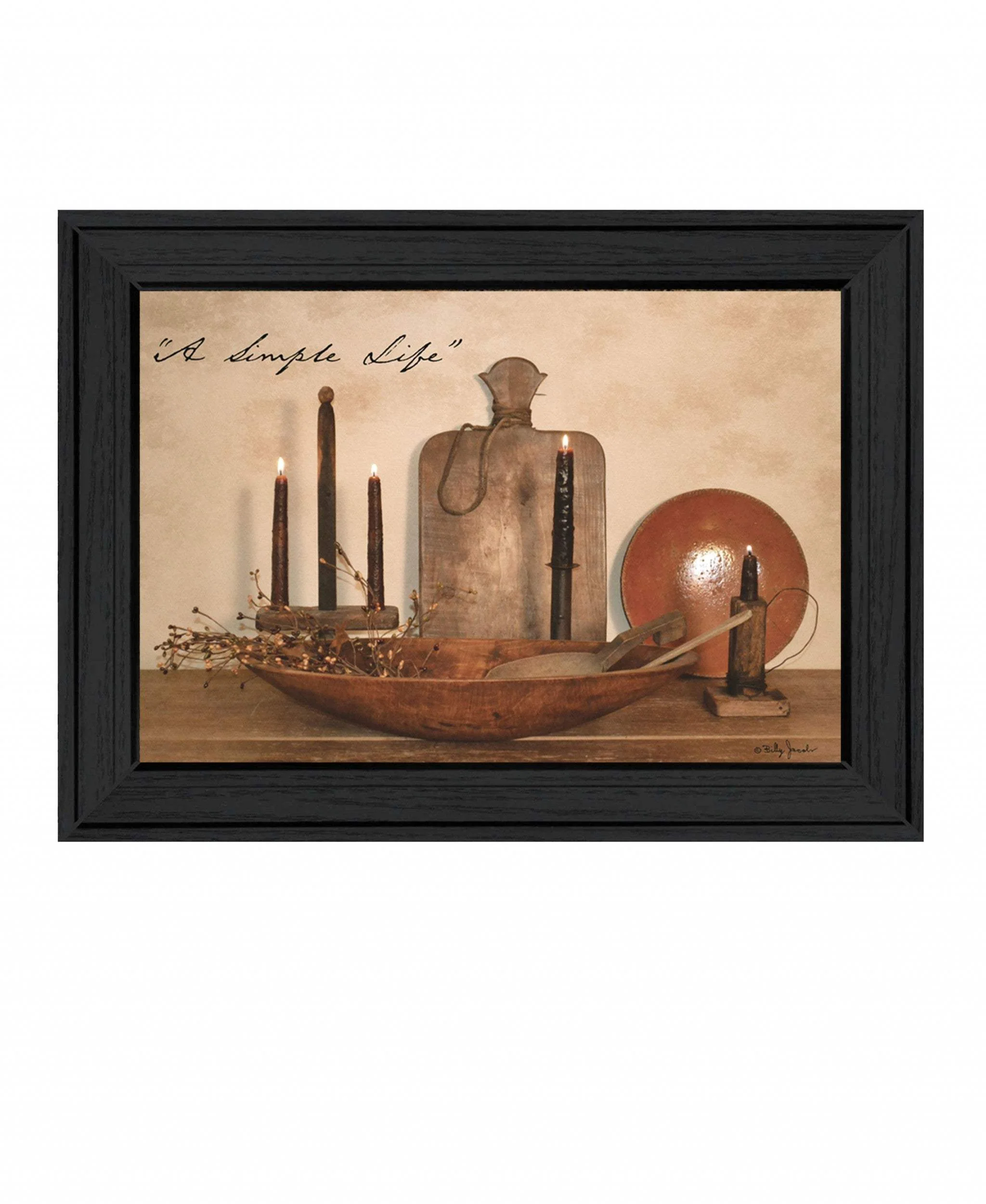 A Simple Life 1 Black Framed Print Wall Art - Image 2