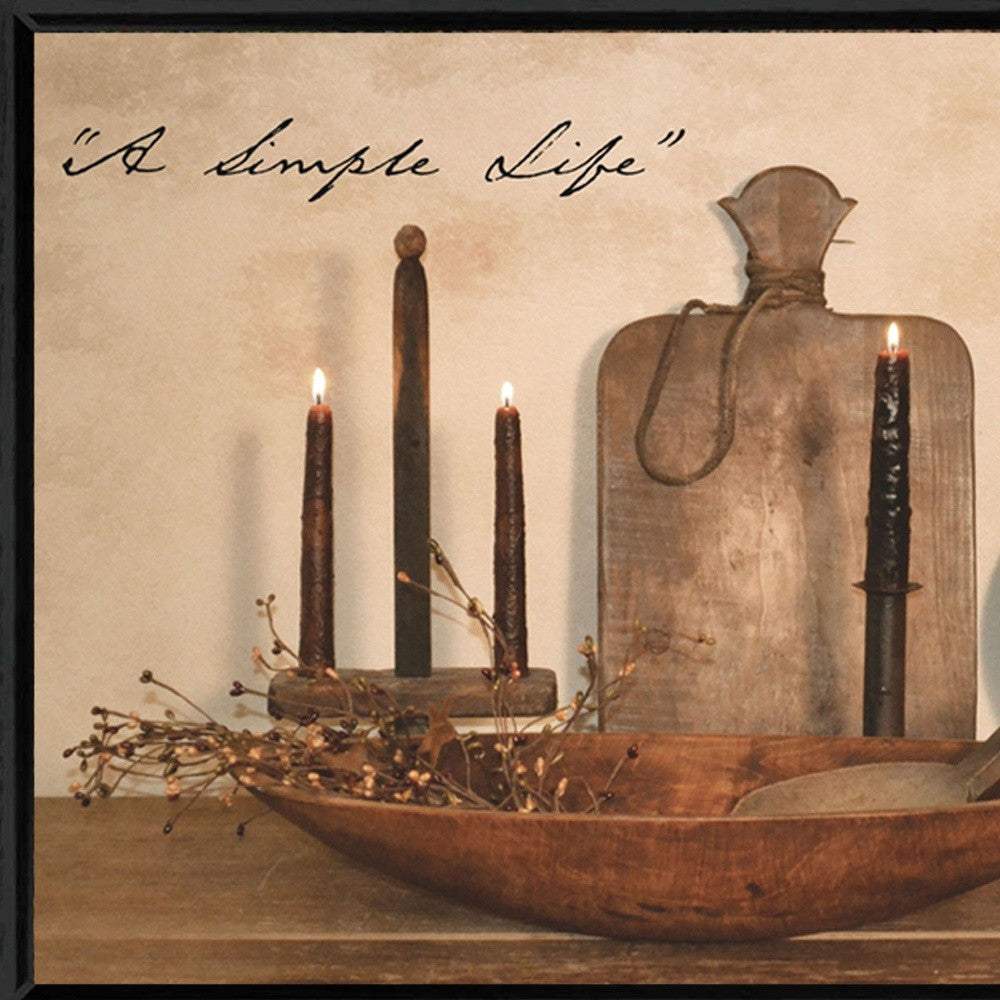 A Simple Life 1 Black Framed Print Wall Art - Image 4