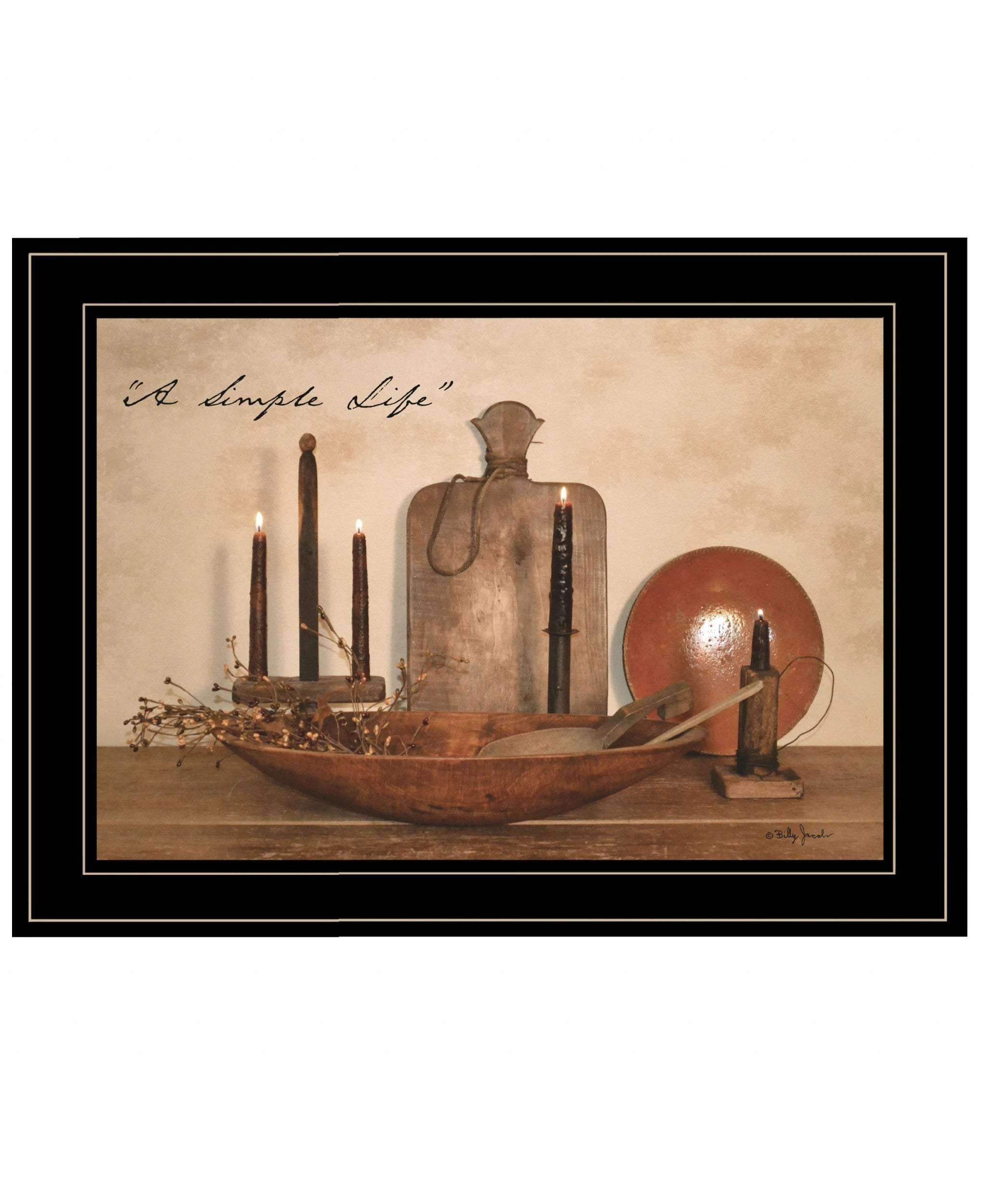 A Simple Life 3 Black Framed Print Wall Art - Image 2