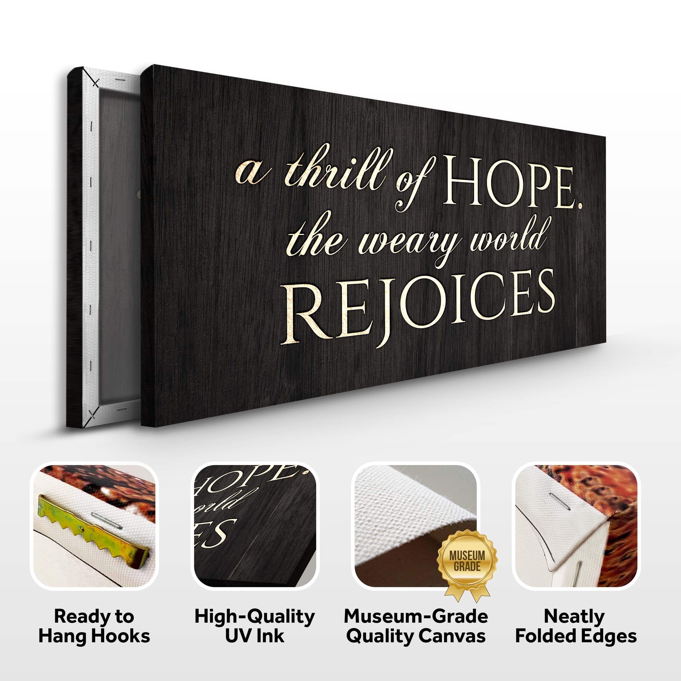 A Thrill Of Hope The Weary World Rejoices Sign II - Image 4