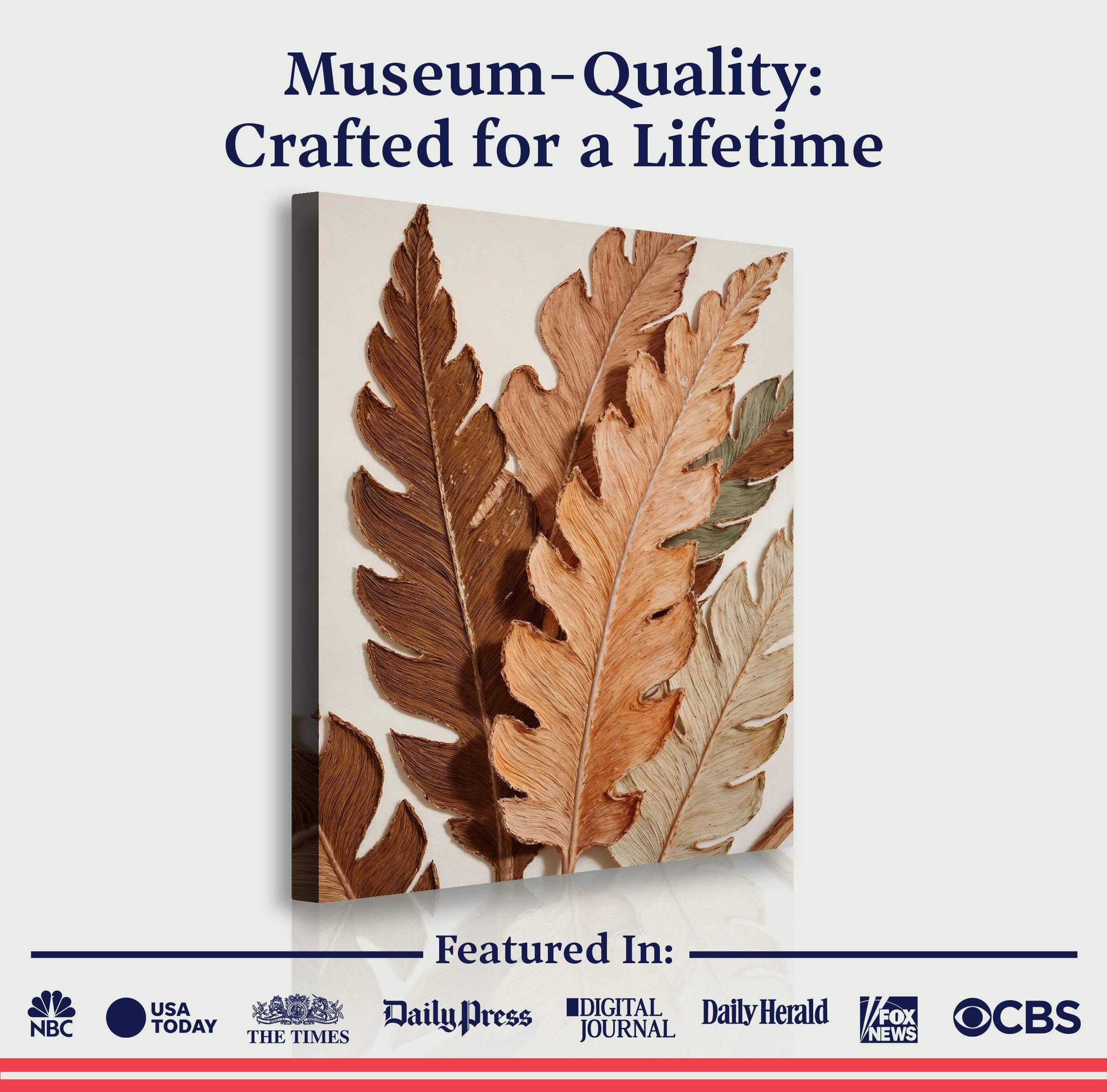 Abstract Autum Leaves Wall Art - Image 6