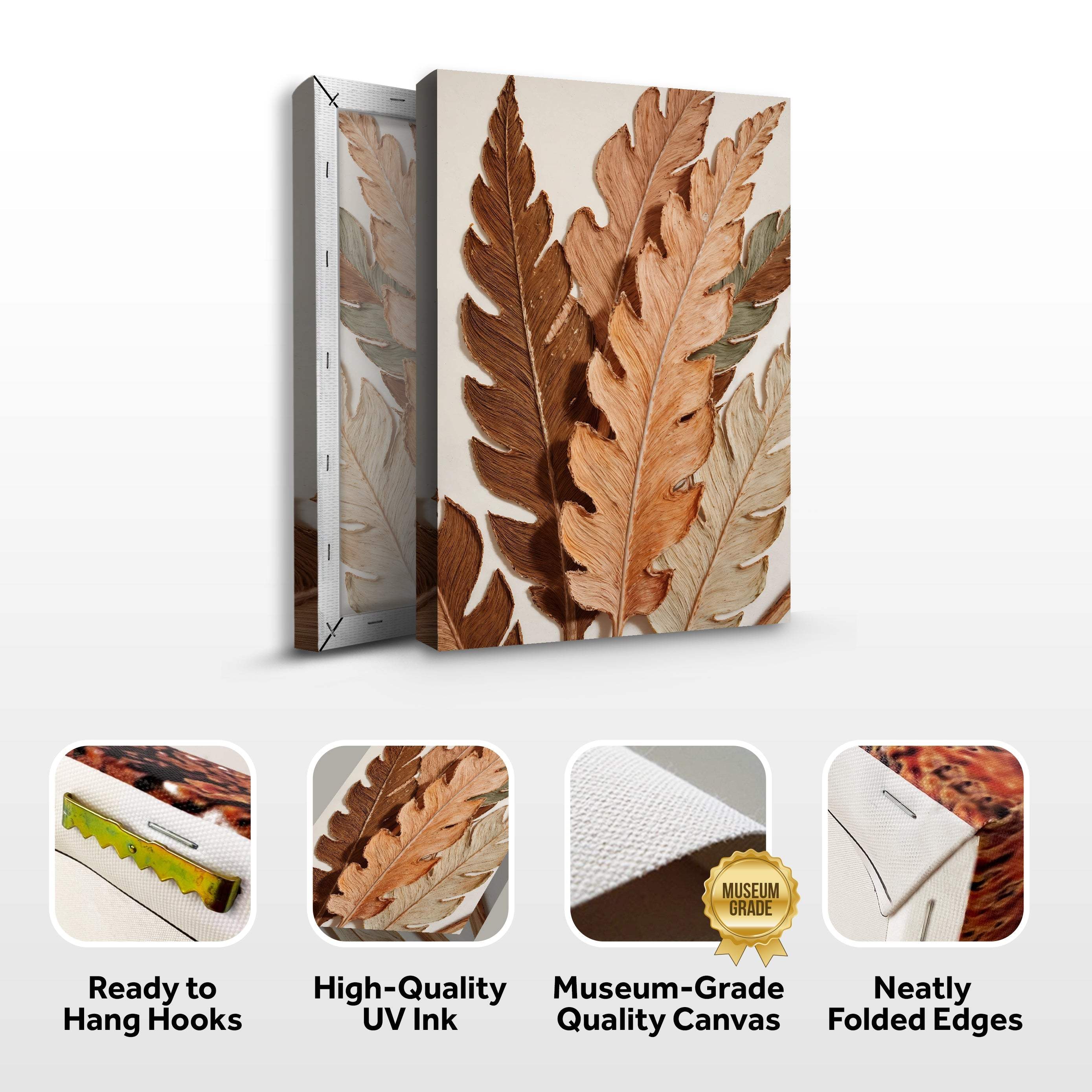 Abstract Autum Leaves Wall Art - Image 8