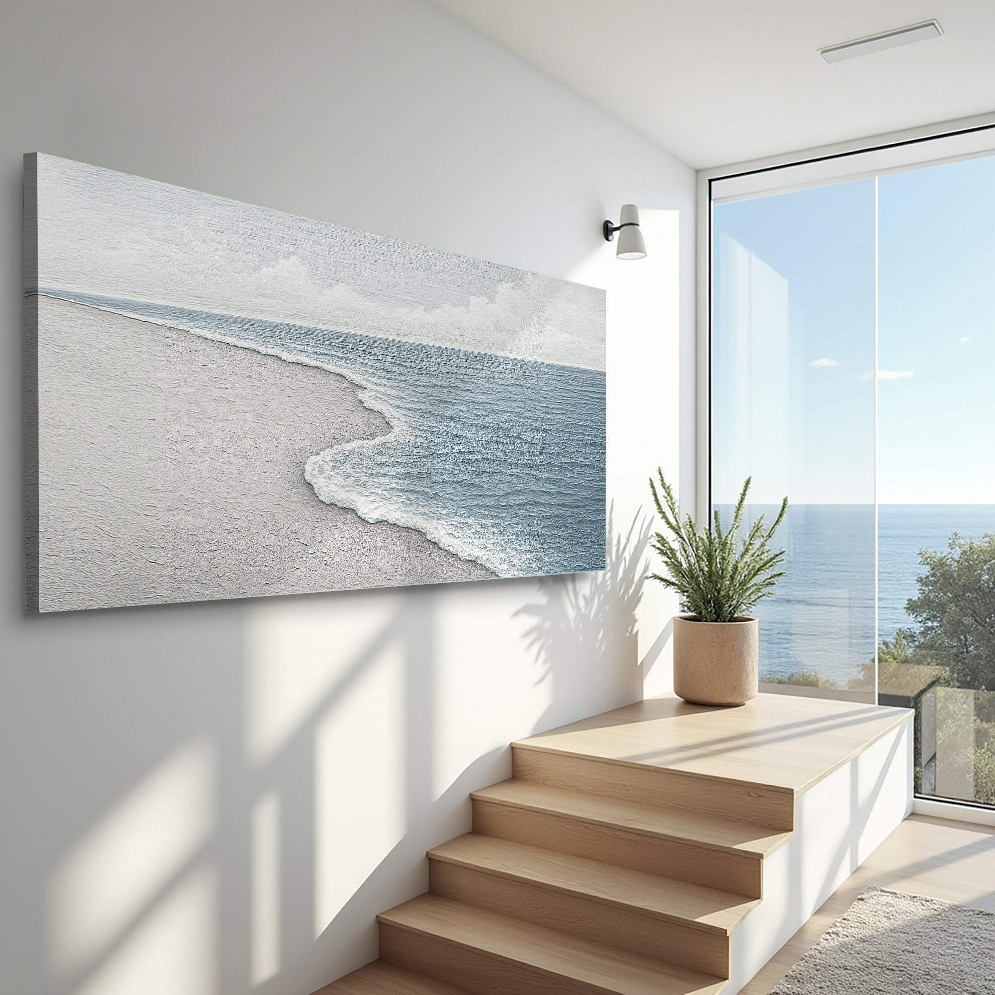 Abstract Beach Shore Wall Art - Image 2