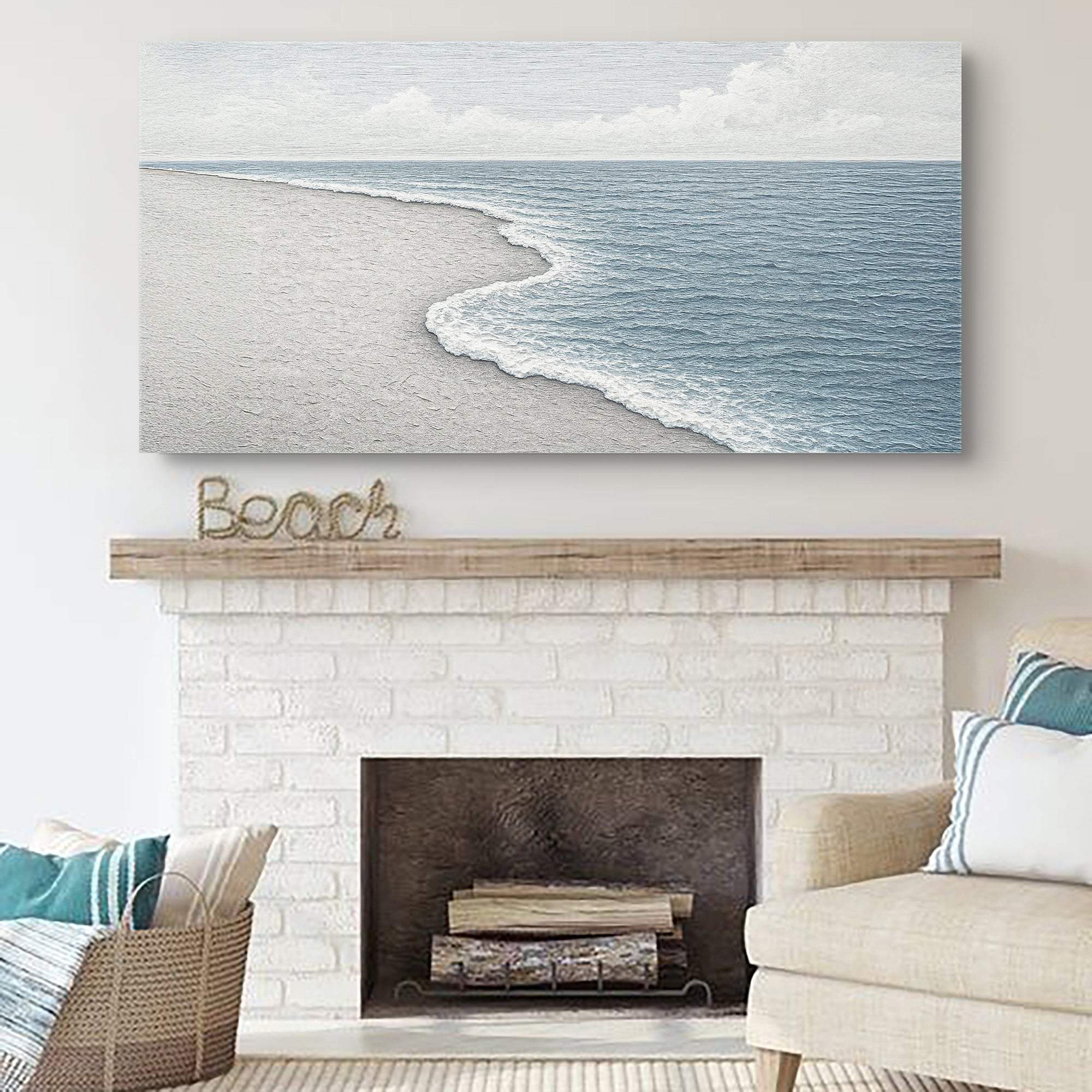 Abstract Beach Shore Wall Art - Image 3