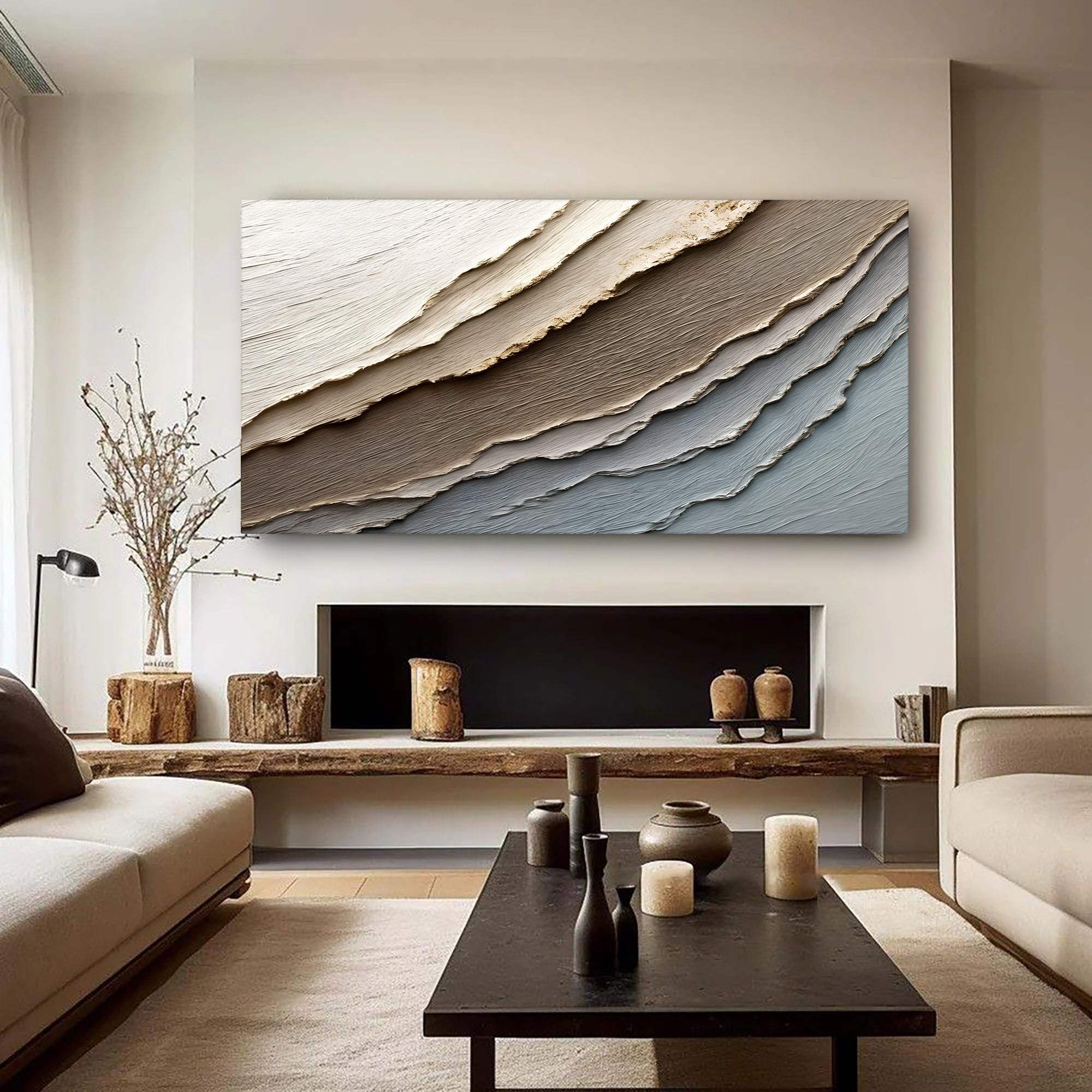 Abstract Earth Tones Wall Art - Image 3