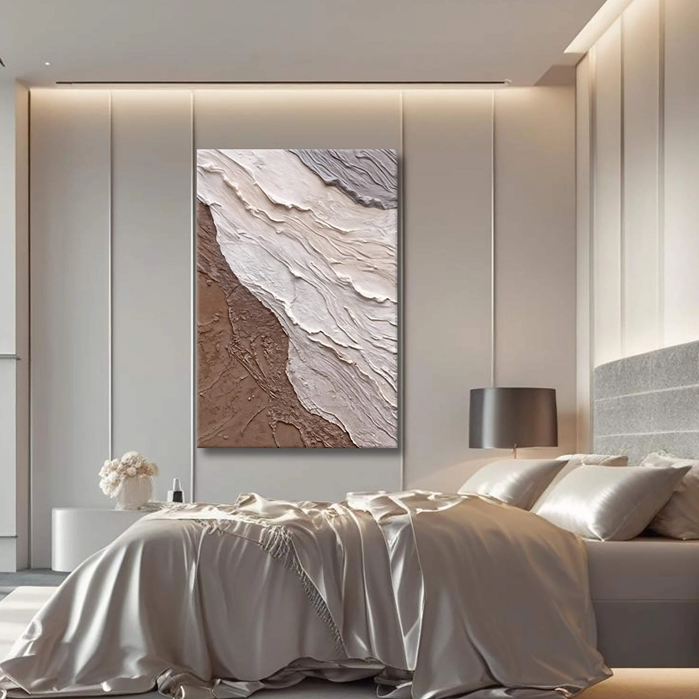 Abstract Earthy Waves Wall Art - Image 4