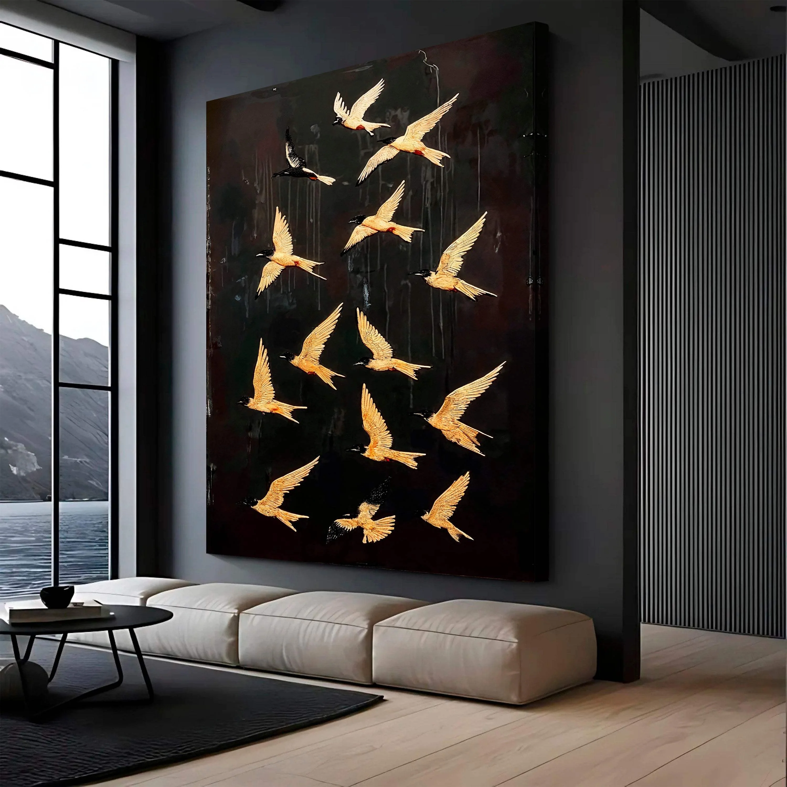 Abstract Flying Swallow Wall Art - Image 2
