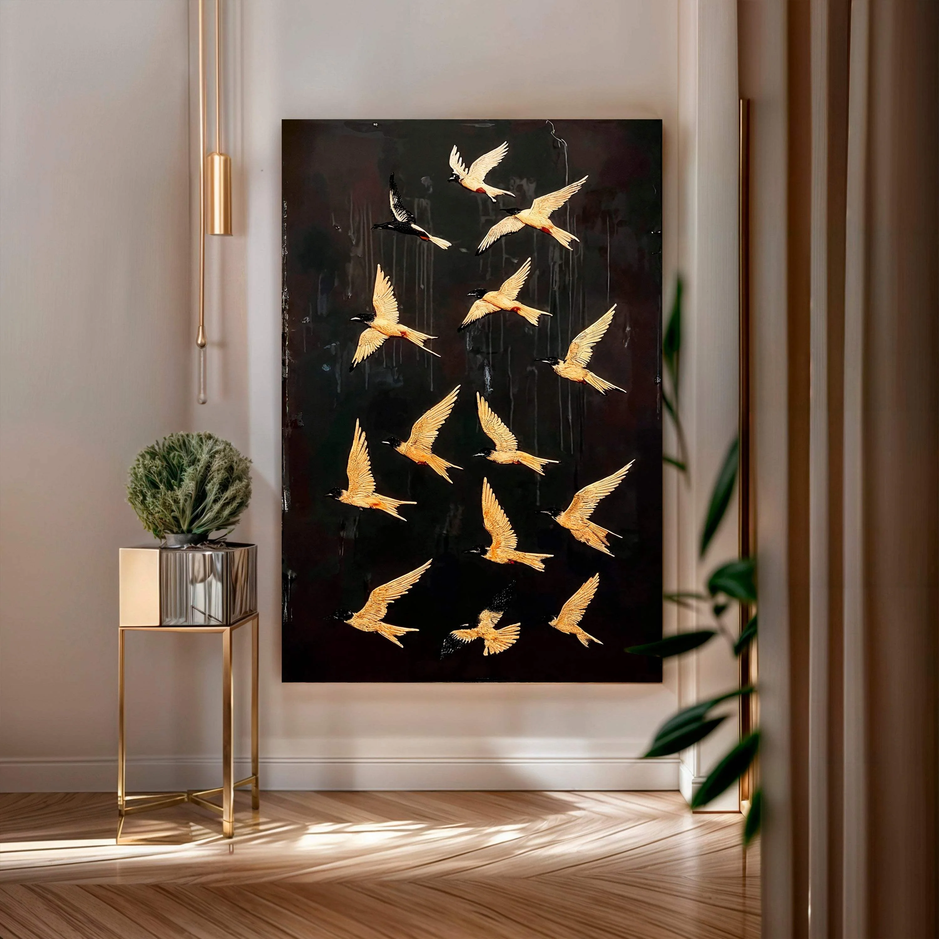 Abstract Flying Swallow Wall Art - Image 3