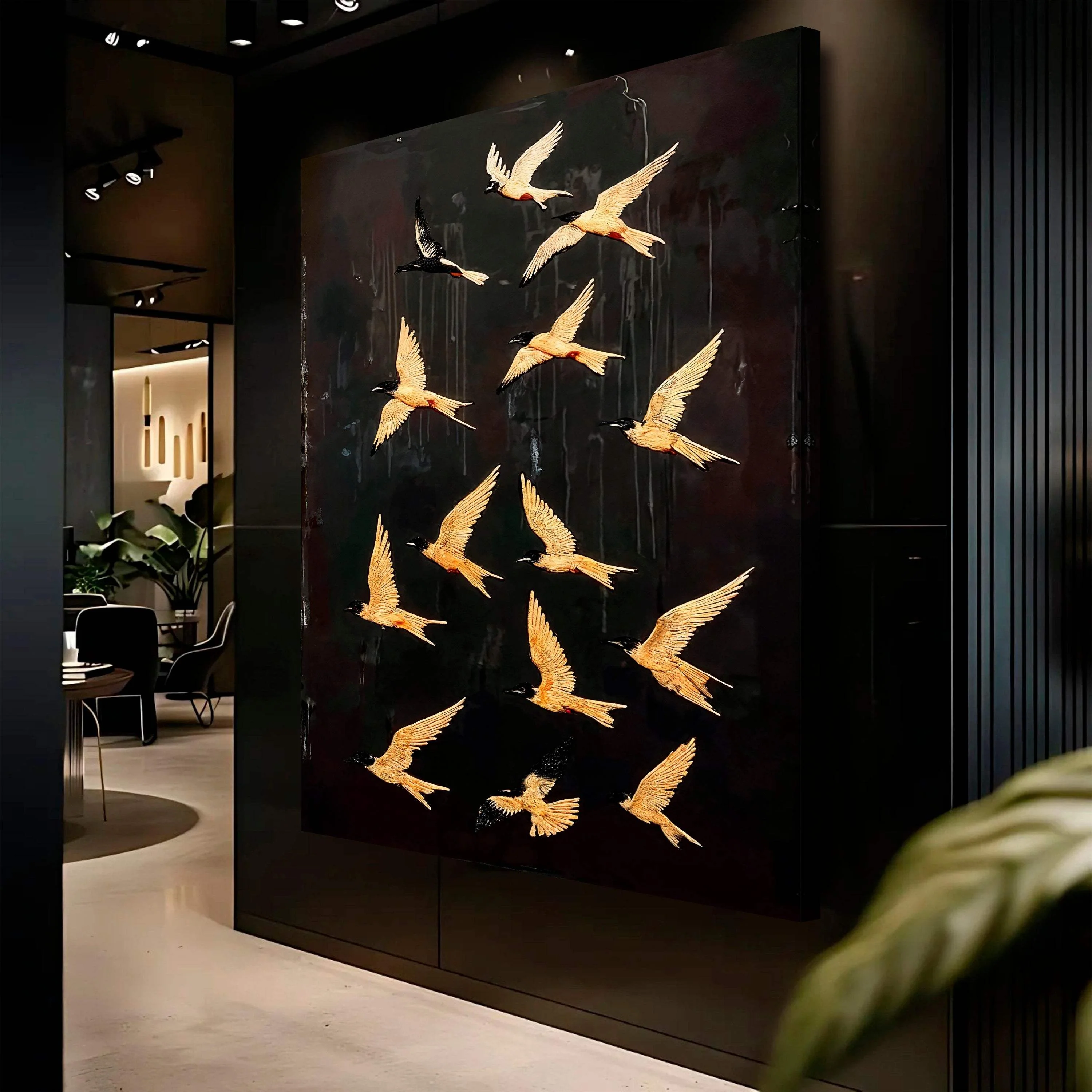Abstract Flying Swallow Wall Art - Image 4