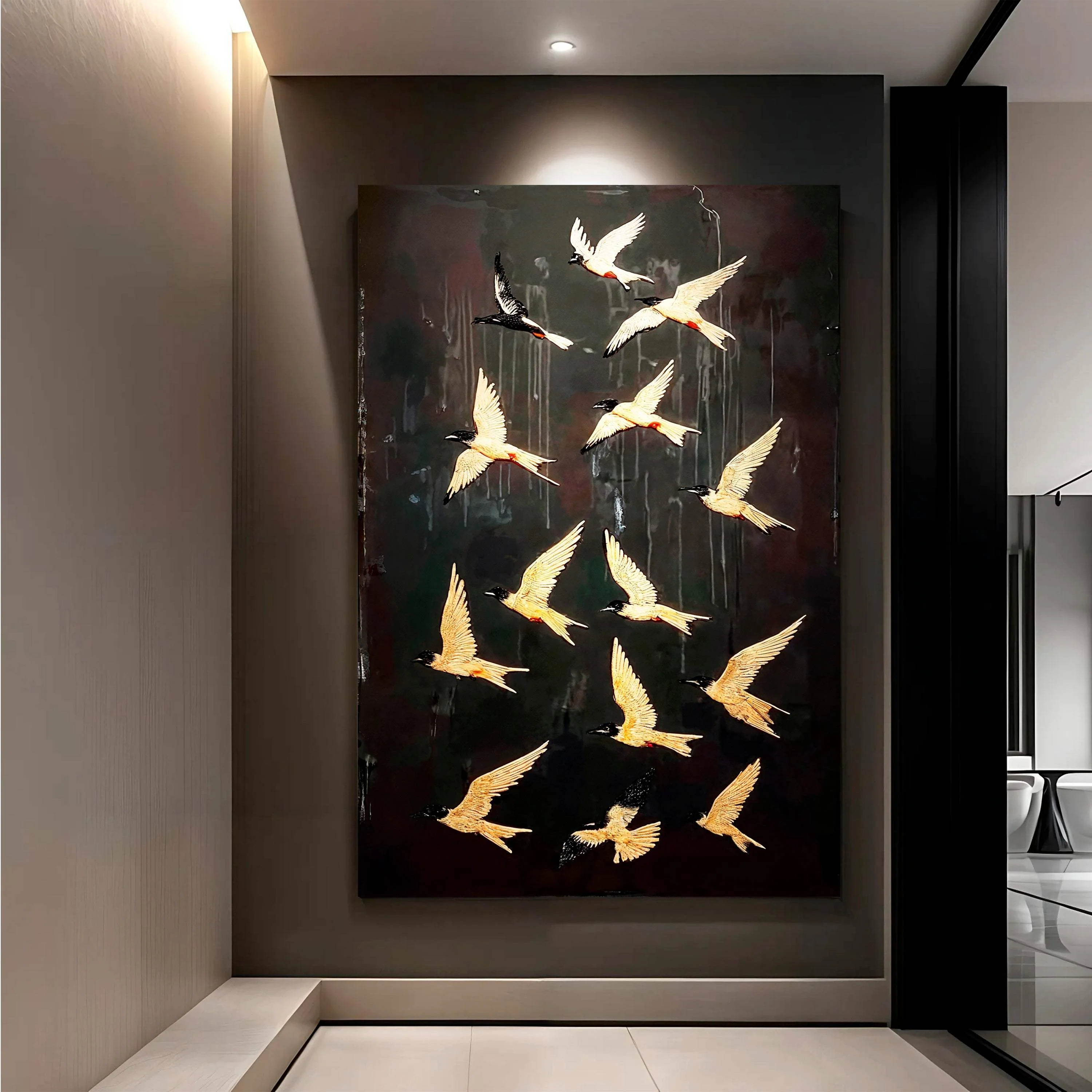 Abstract Flying Swallow Wall Art - Image 5