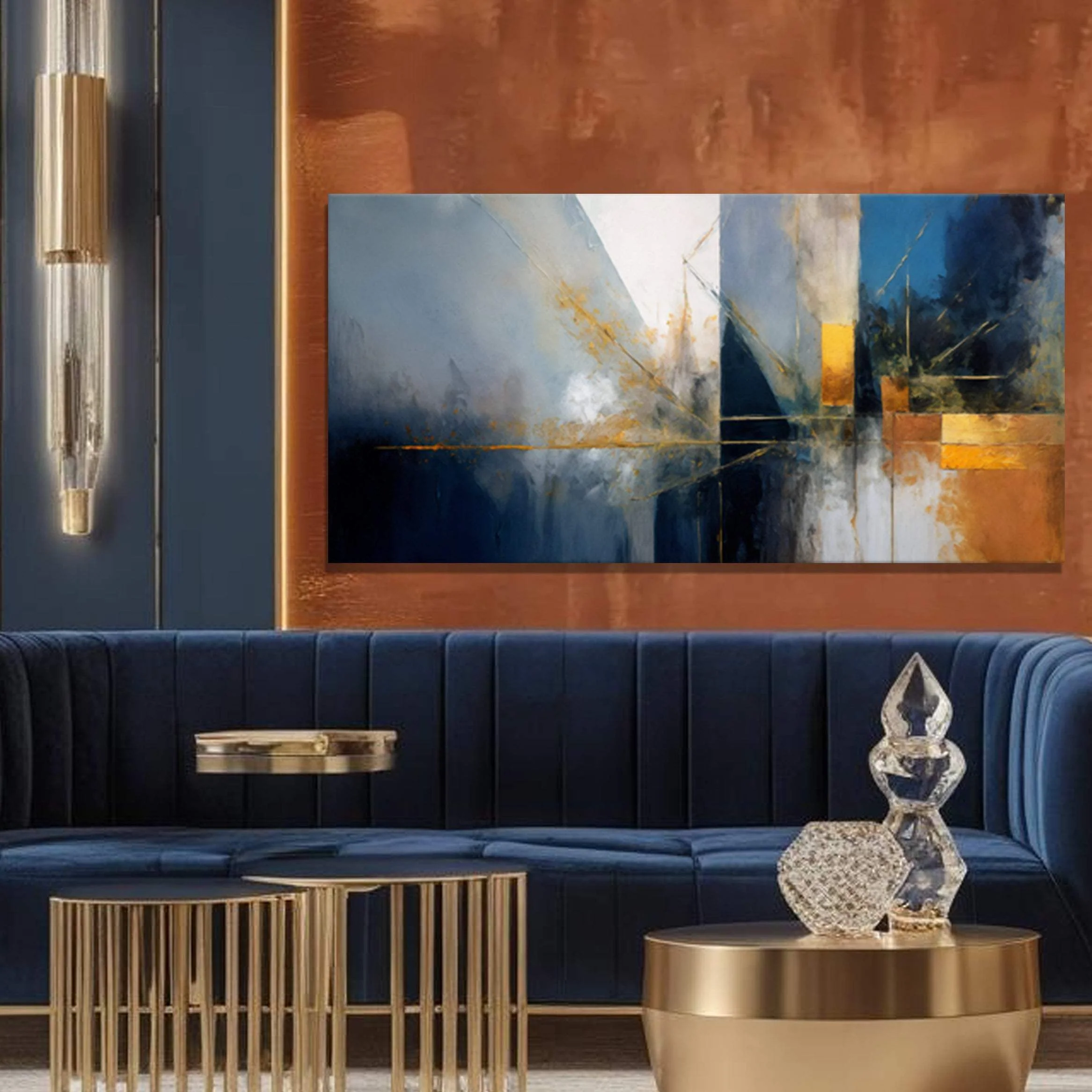 Abstract Geometric Lines Wall Art III - Image 3