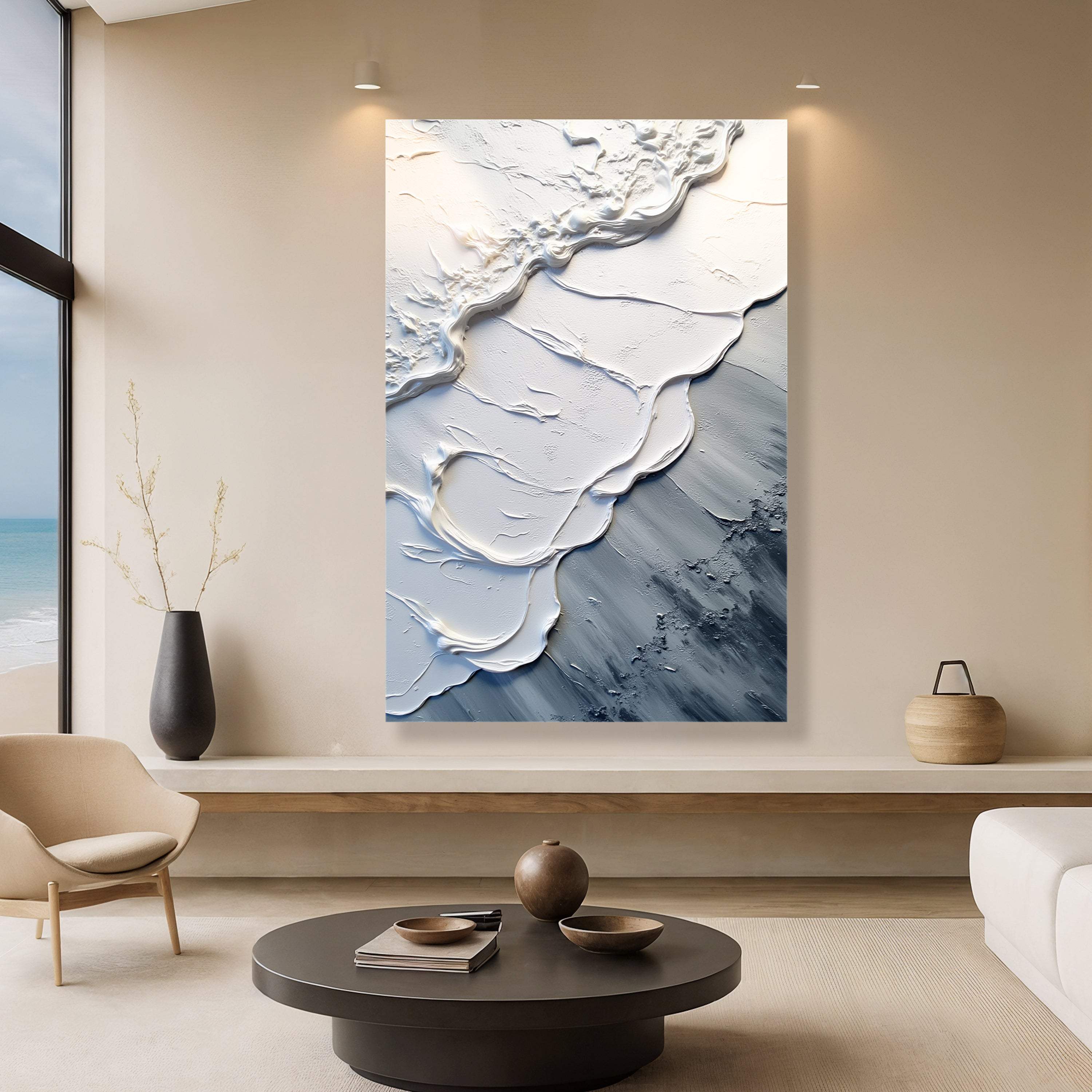 Abstract Minimalist Wave Wall Art II - Image 4
