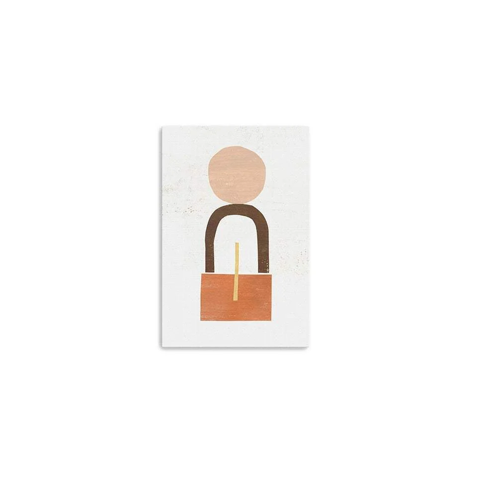 Abstract Orange Shapes In Balance Unframed Print Wall Art - Image 6