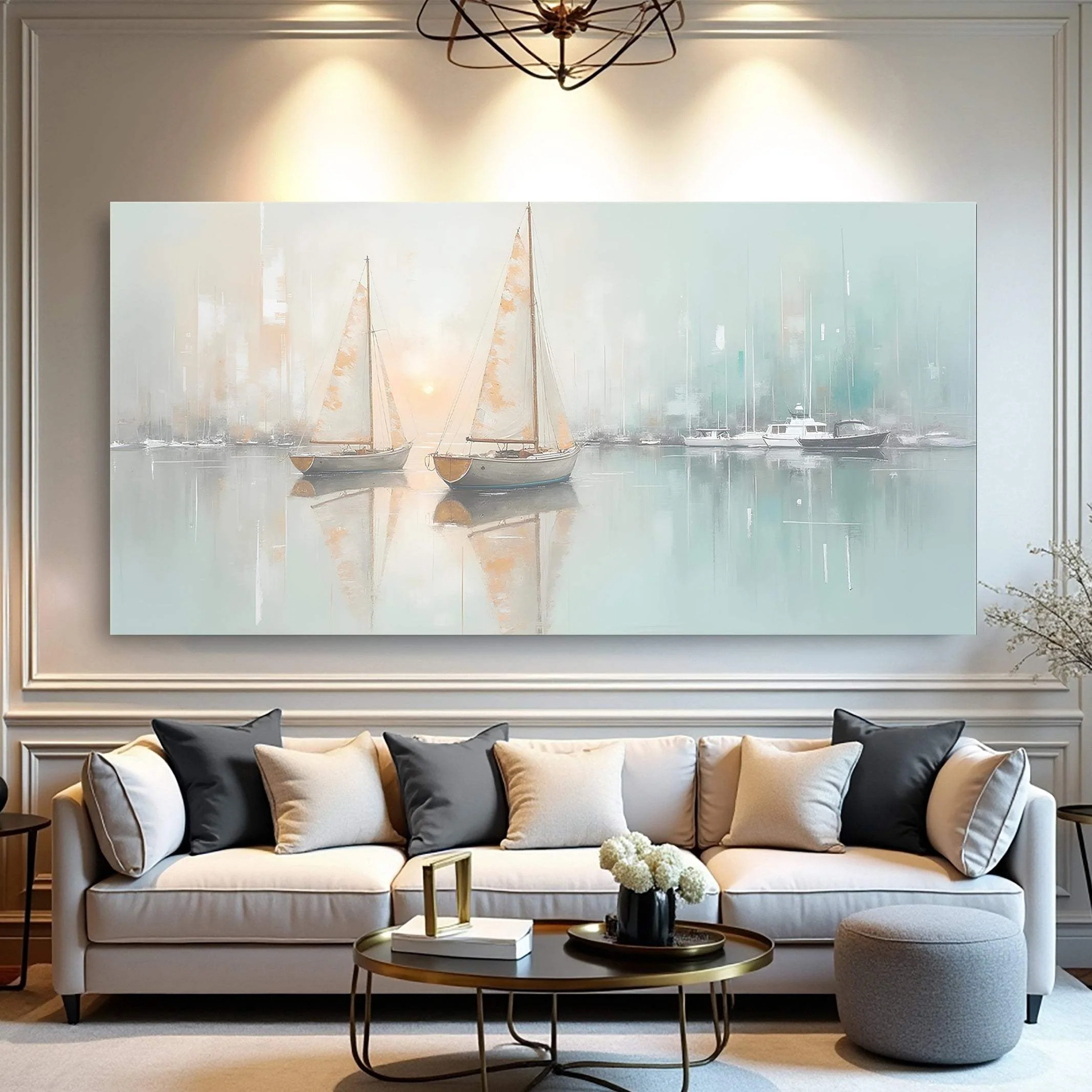 Abstract Pier and Dock Wall Art - Image 3