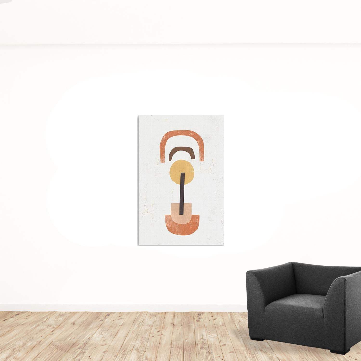 Abstract Shapes In Balance Unframed Print Wall Art - Image 2