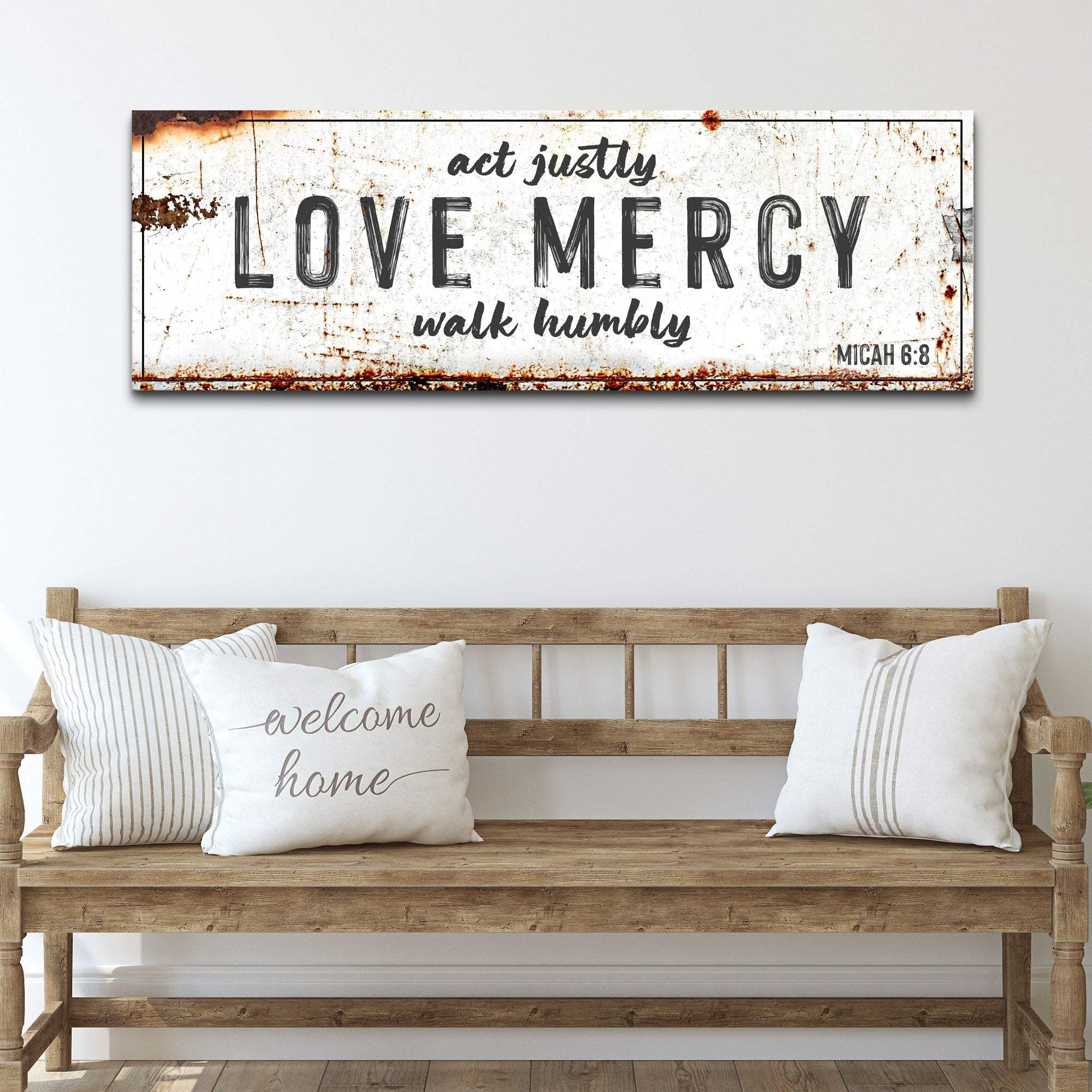 Act Justly Love Mercy Walk Humbly Faith Sign - Image 2