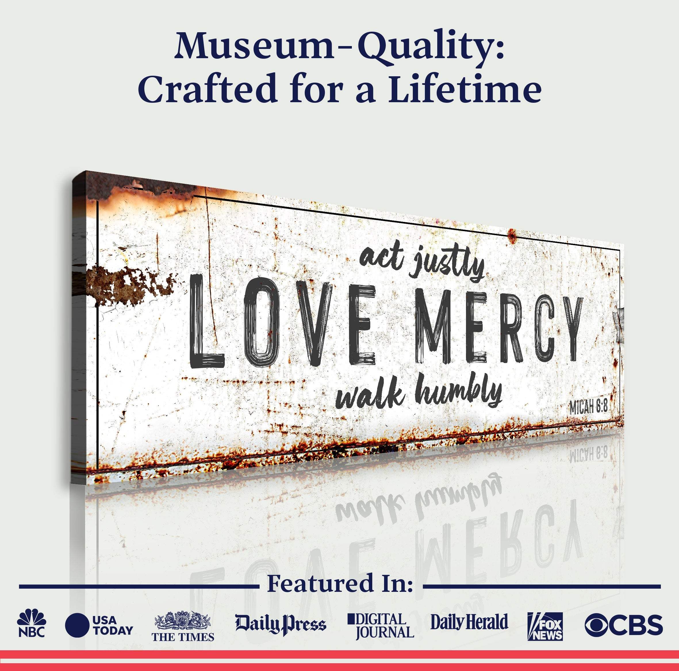 Act Justly Love Mercy Walk Humbly Faith Sign - Image 4