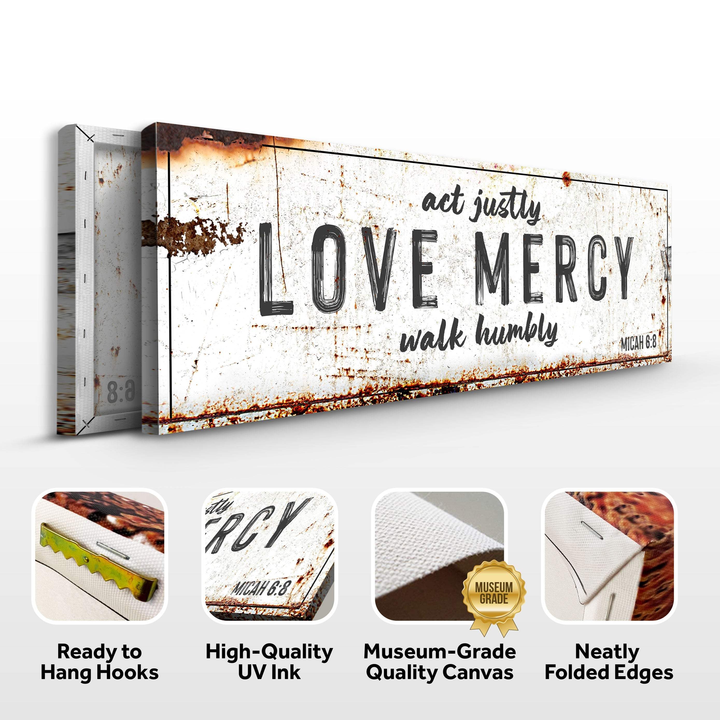 Act Justly Love Mercy Walk Humbly Faith Sign - Image 5